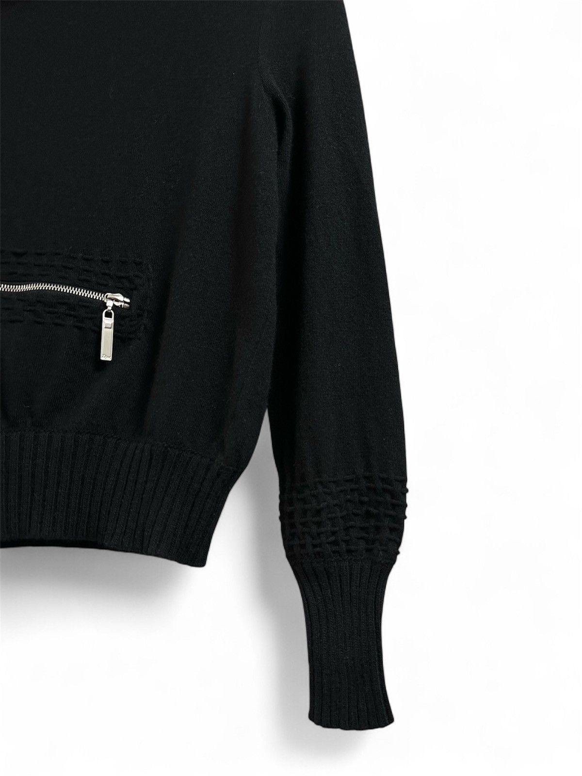 Dior Christian Dior John Galliano Wool Chunky Zip Neck, Size M Size M / US 6-8 / IT 42-44 - 5 Thumbnail