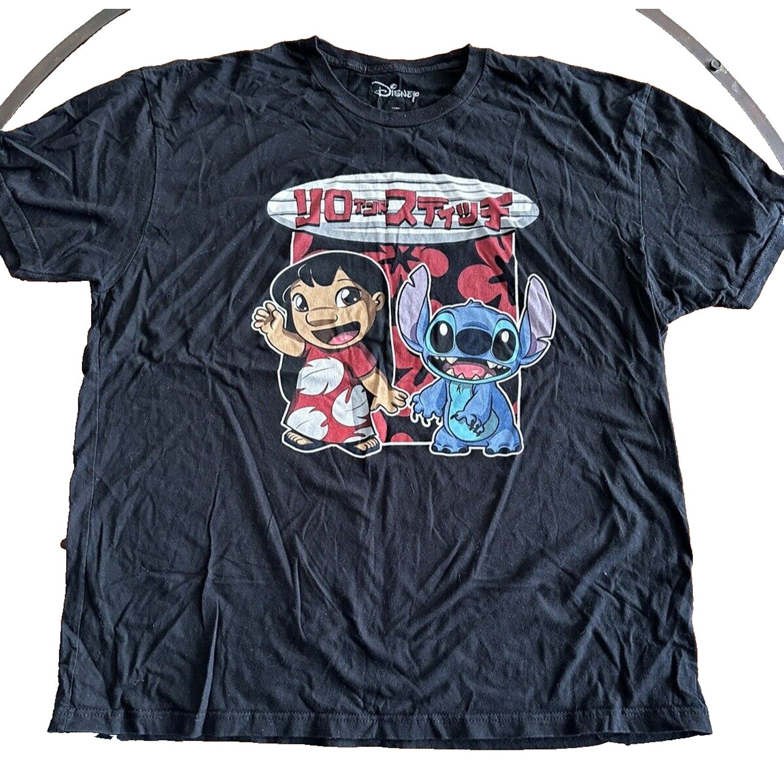 Disney Disney Lilo & Stich Black T-shirt 2XL 100%Cotton Anime RARE Size US XL / EU 56 / 4 - 1 Thumbnail