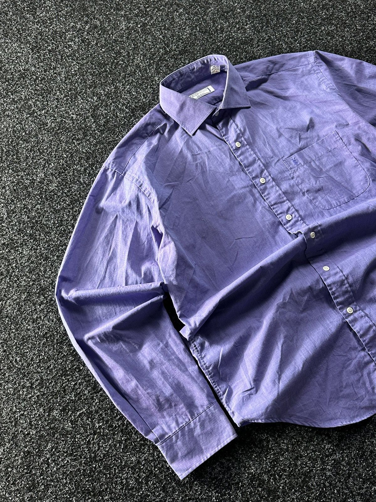 Yves Saint Laurent VNTG🚨Yves Saint Laurent Purple COTTON shirt YSL rare Flannel Size US M / EU 48-50 / 2 - 2 Thumbnail