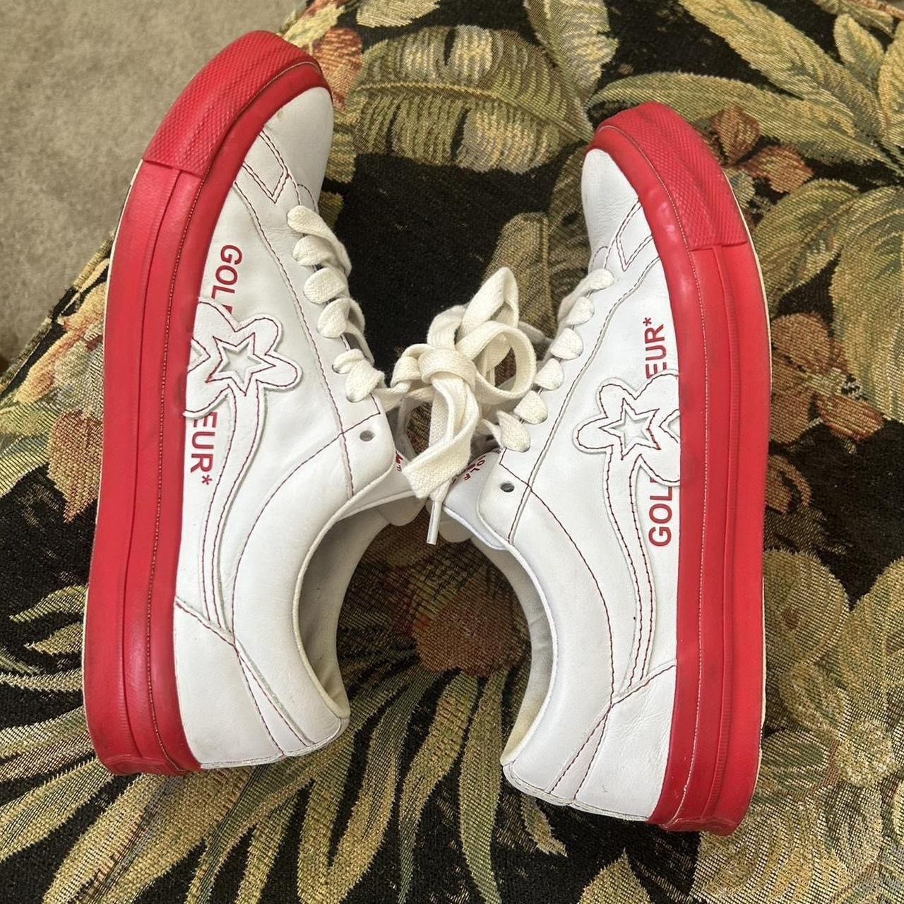 Converse × Golf le Fleur Golf Le Fleur Racing Red Converse One Star Size US 8.5 / EU 41-42 - 4 Thumbnail