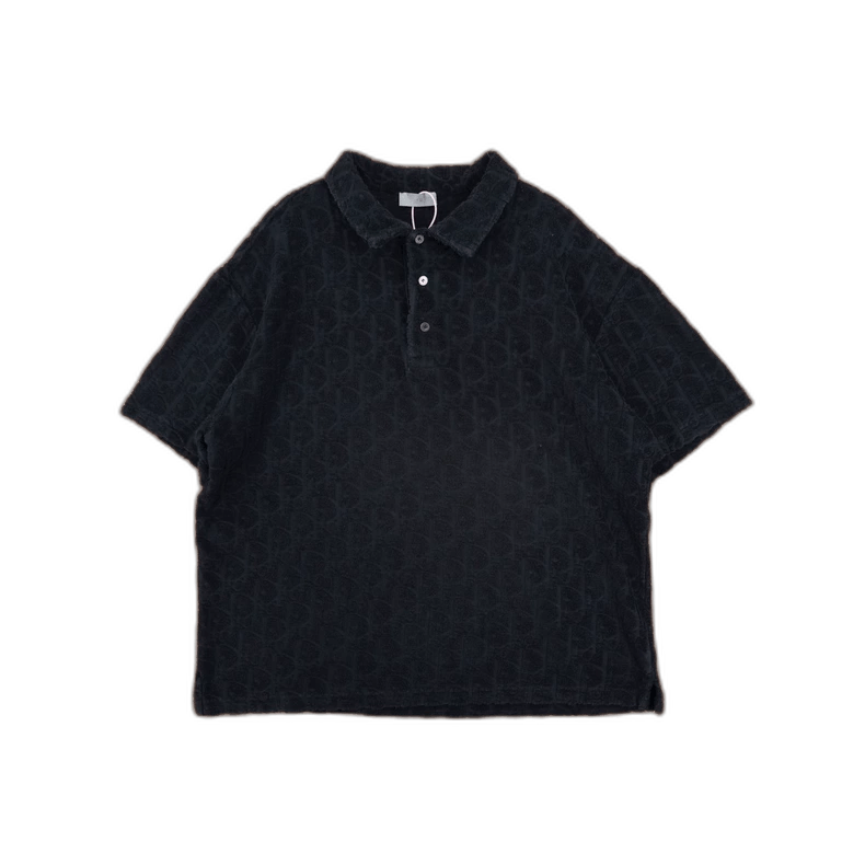Dior DIOR Black Logo Short Sleeve Towel Shirt-2506 Size US L / EU 52-54 / 3 - 1 Thumbnail