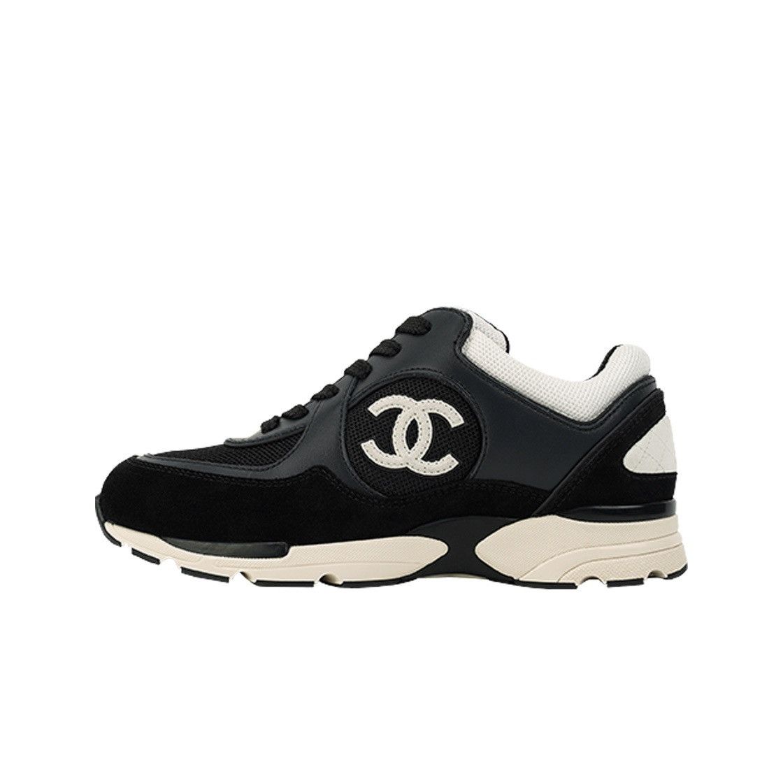 image of Chanel Black And White Runner Shoes, Men's (Size 11)