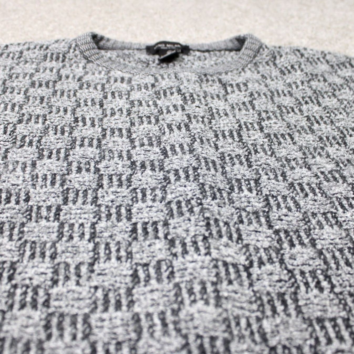 Vintage VINTAGE Mino Milano Sweater Mens 2XL Gray Wool/Acrylic/Nylon Crew Neck Pullover Knit Geometric 90s Italian Mens Size US XXL / EU 58 / 5 - 5 Thumbnail