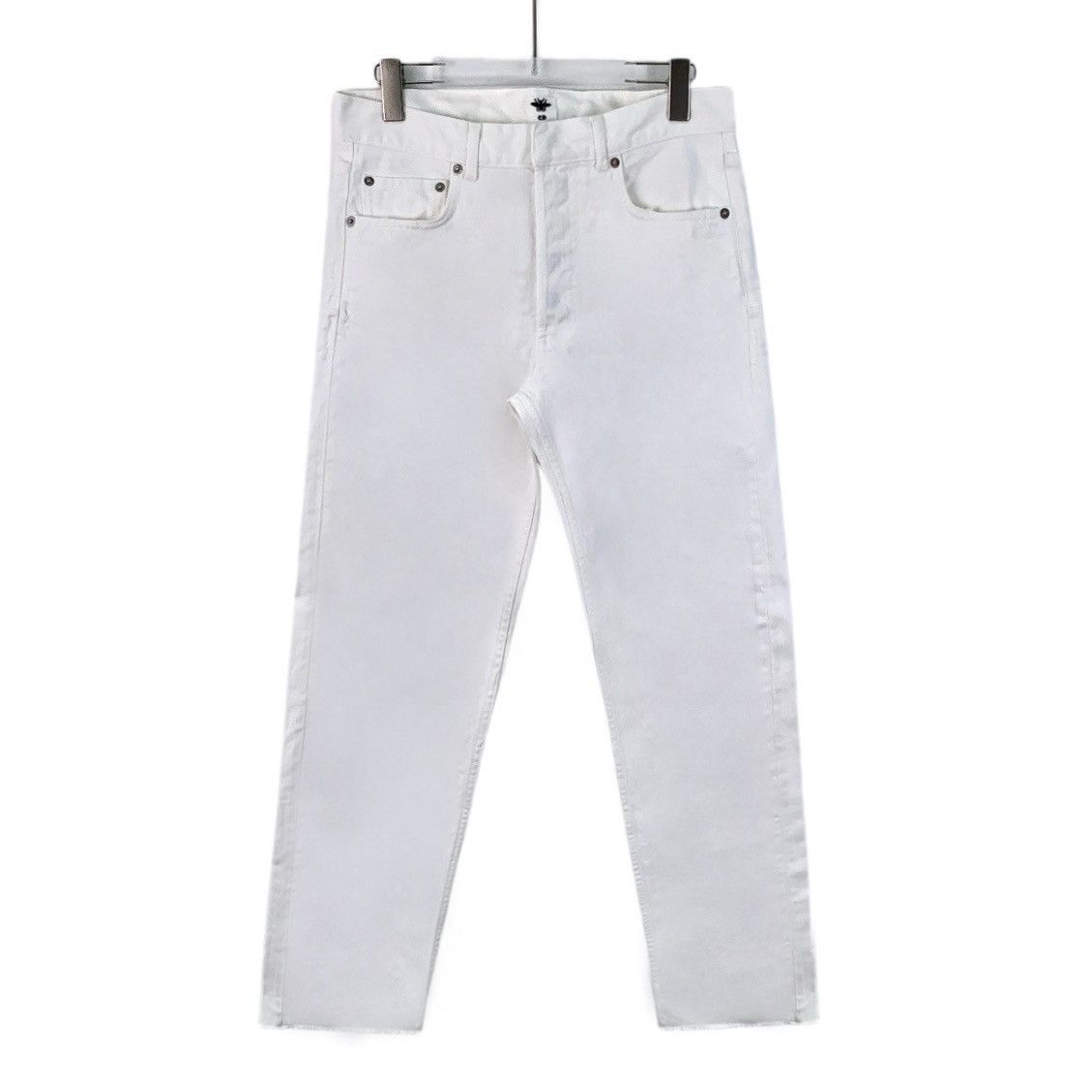 Dior Dior White Bee Embroidered Cotton Denim Pants K26WX Size 25" / US 0 / IT 36 - 1 Thumbnail