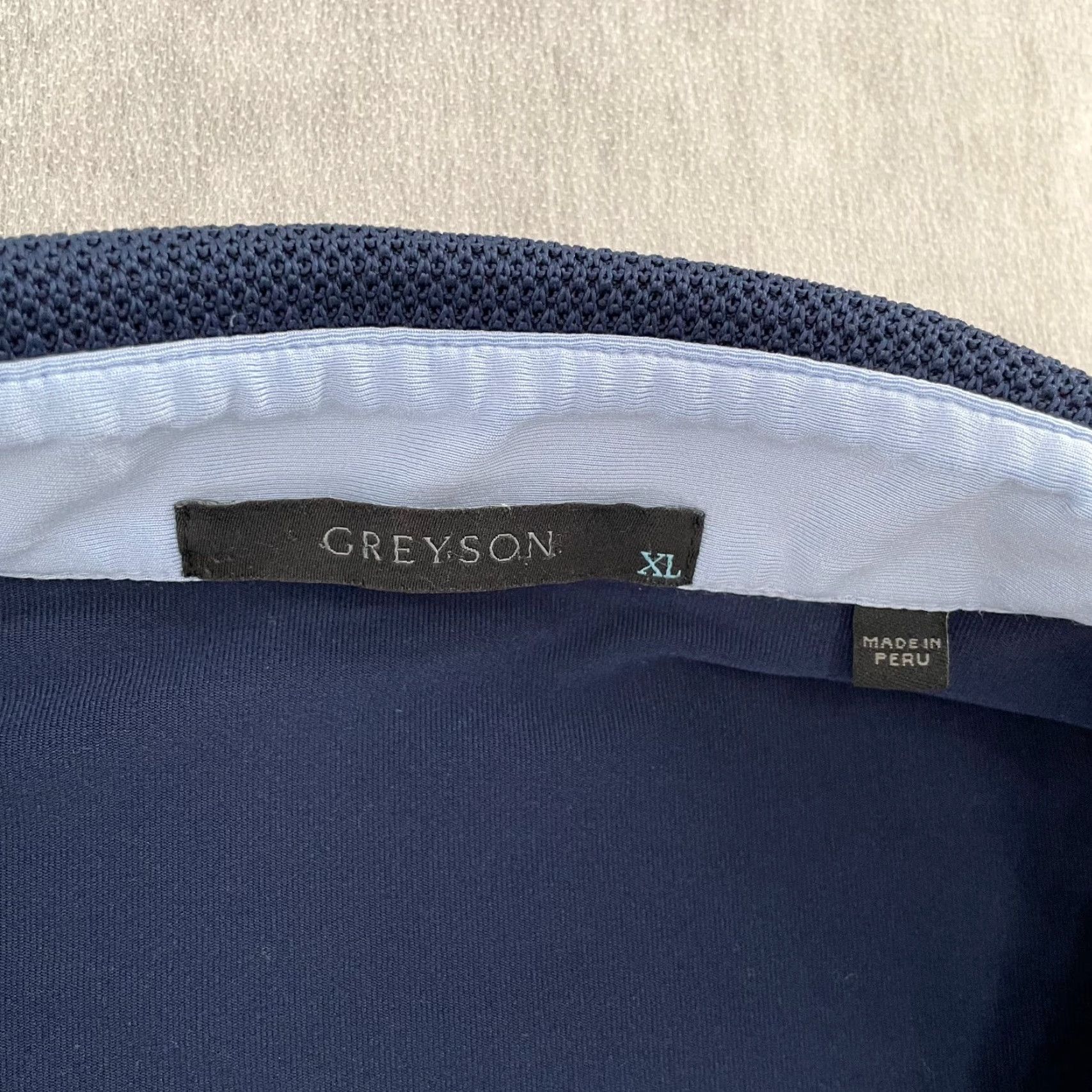 Vintage VINTAGE Greyson Polo Shirt Adult XL Blue Short Sleeve Button Logo Performance Golf Mens Size US XL / EU 56 / 4 - 5 Thumbnail