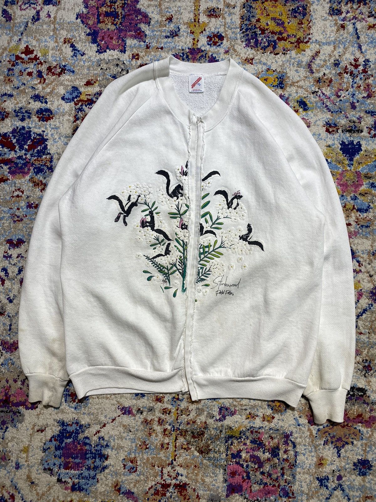 90s Stinkweed Petal Pets Sweater Cardigan Tunic
