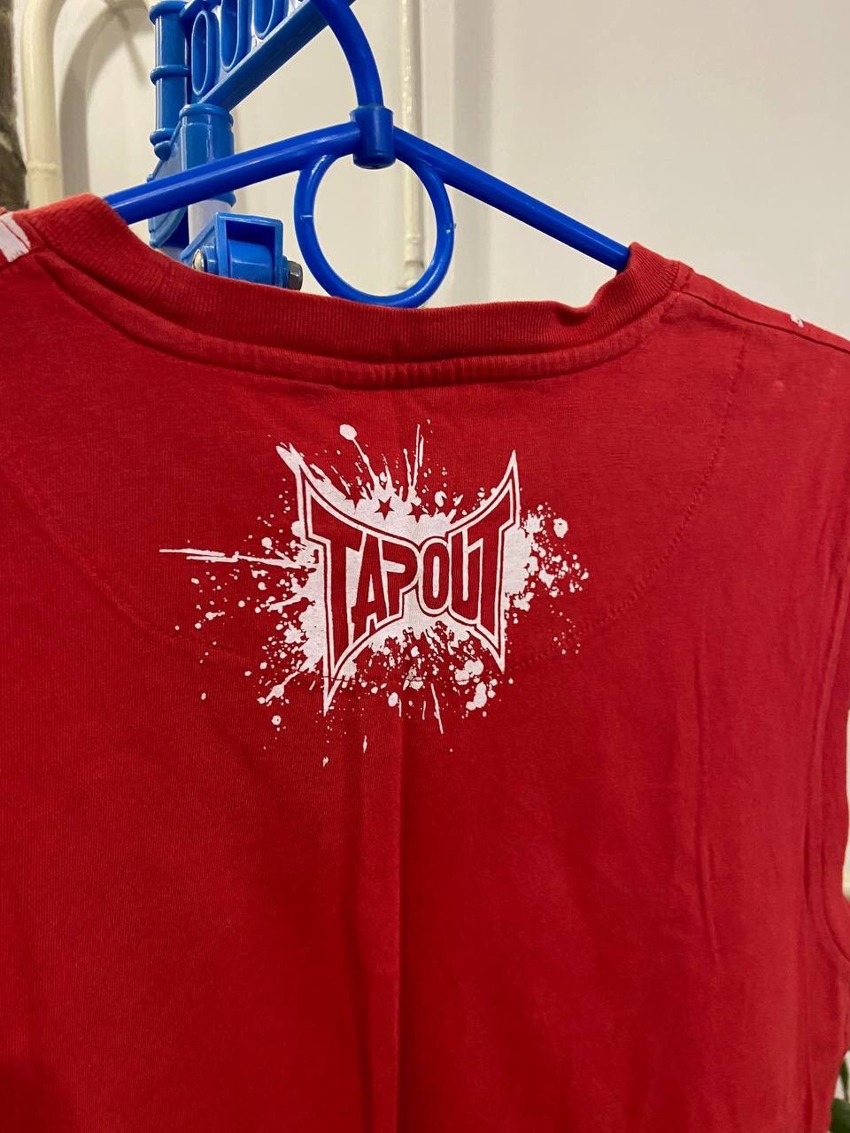 Tapout × Vintage Vintage Tapout Big Logo Red Cotton T-Shirt Size US L / EU 52-54 / 3 - 8 Thumbnail