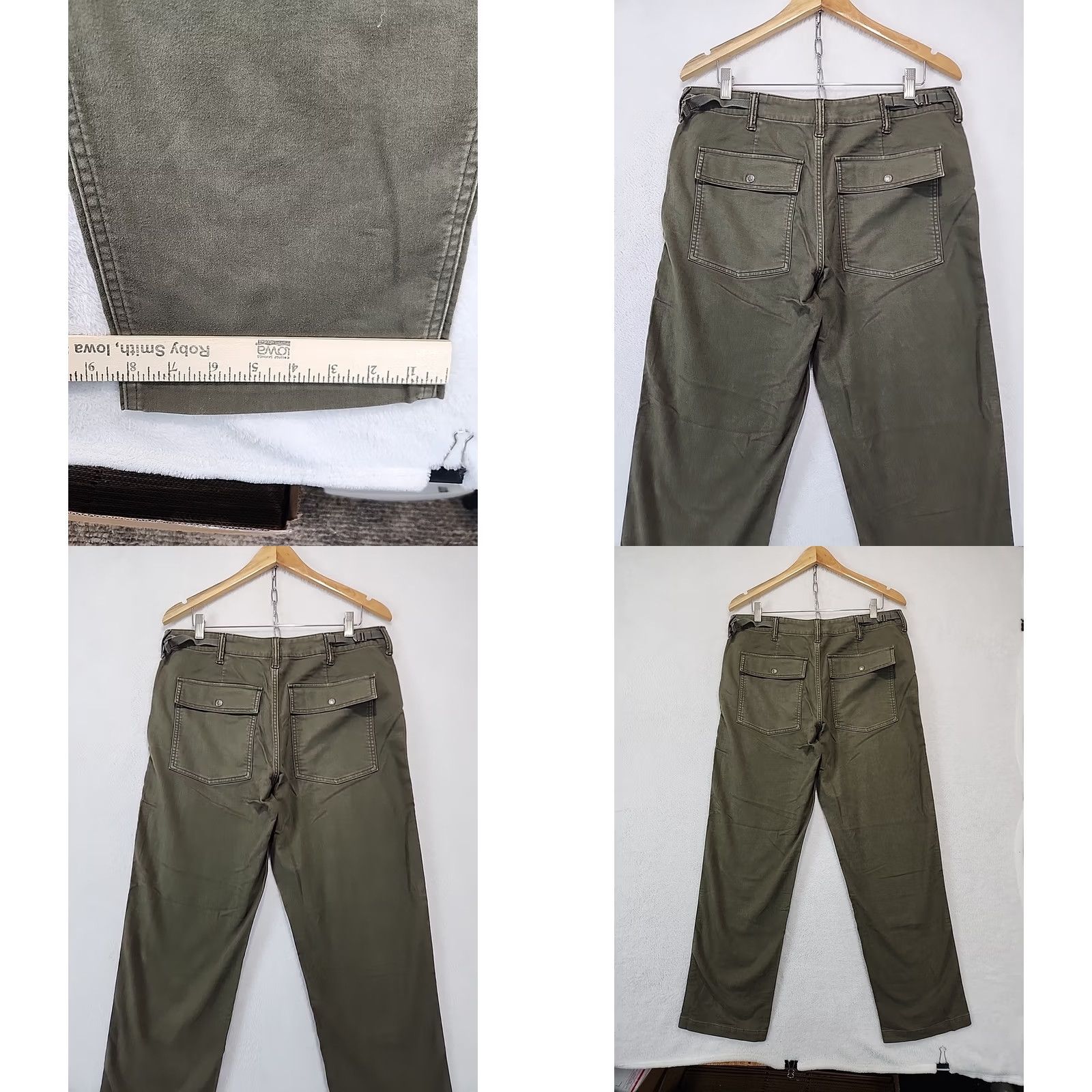 Lands' End Lands' End Men's 34 Adjustable Waist Olive Green Chino Outdoor Camp Pants Shirt? Size US 34 / EU 50 - 8 Thumbnail