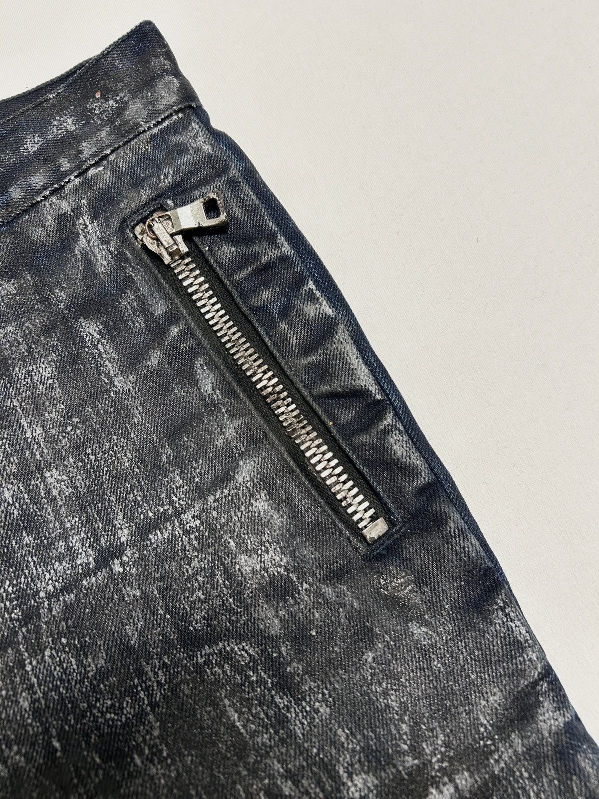 Balmain SS2017 Indigo Waxed Biker Denim Size US 30 / EU 46 - 4 Thumbnail
