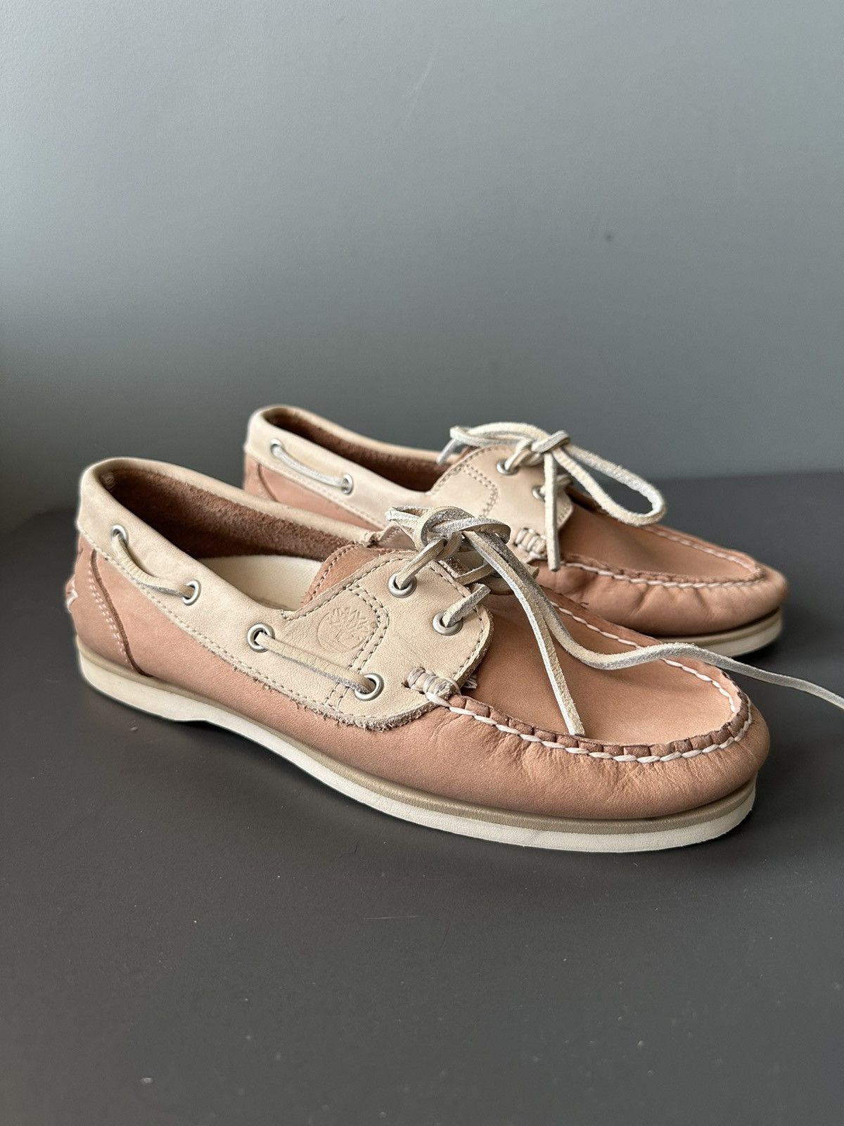Timberland Timberland Deck Shoes Beige & Tan Leather Size 39 Size US 9 / IT 39 - 1 Thumbnail