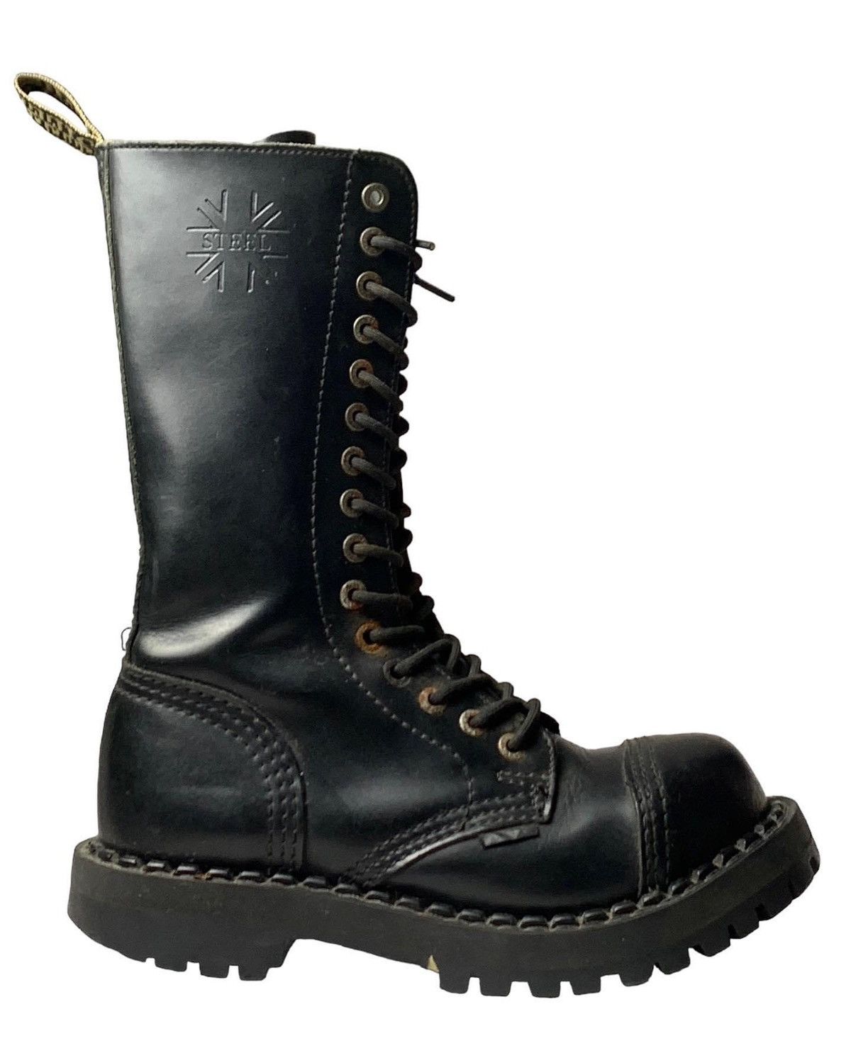 Vintage STEEL TOE 15 EYES COMBAT BOOTS Size US 7 / IT 37 - 4 Thumbnail