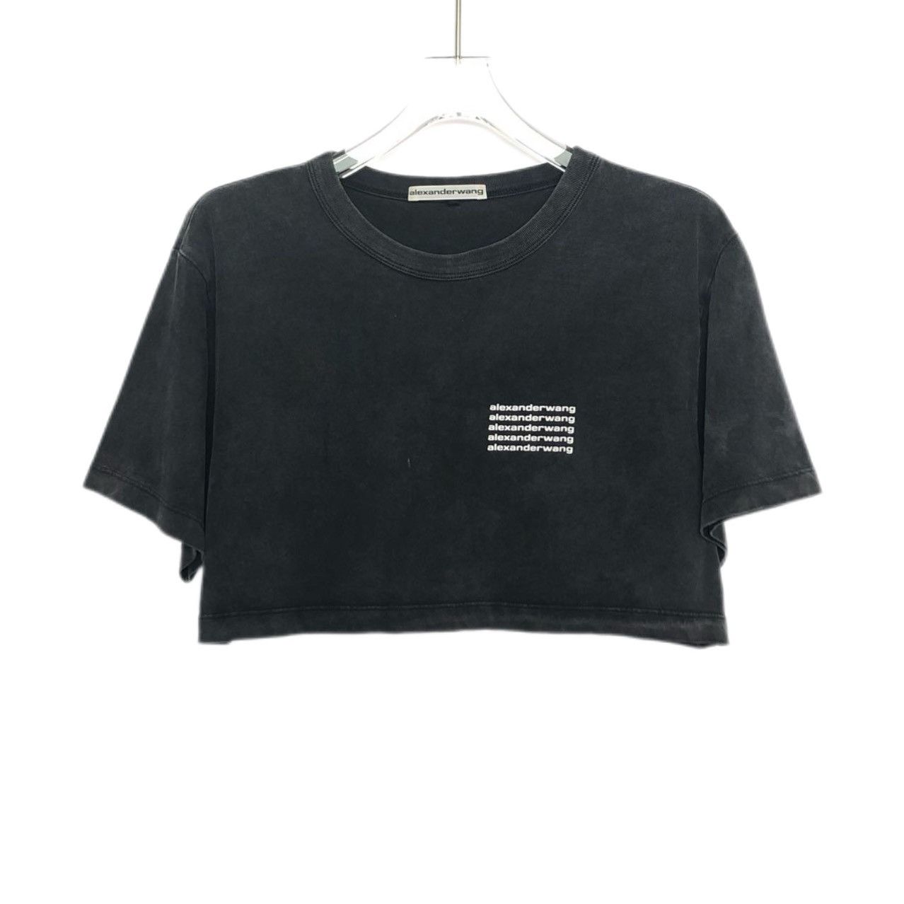 Alexander Wang Alexander Wang Cropped T-shirt Women's Black K26WX Size XS / US 0-2 / IT 36-38 - 1 Thumbnail