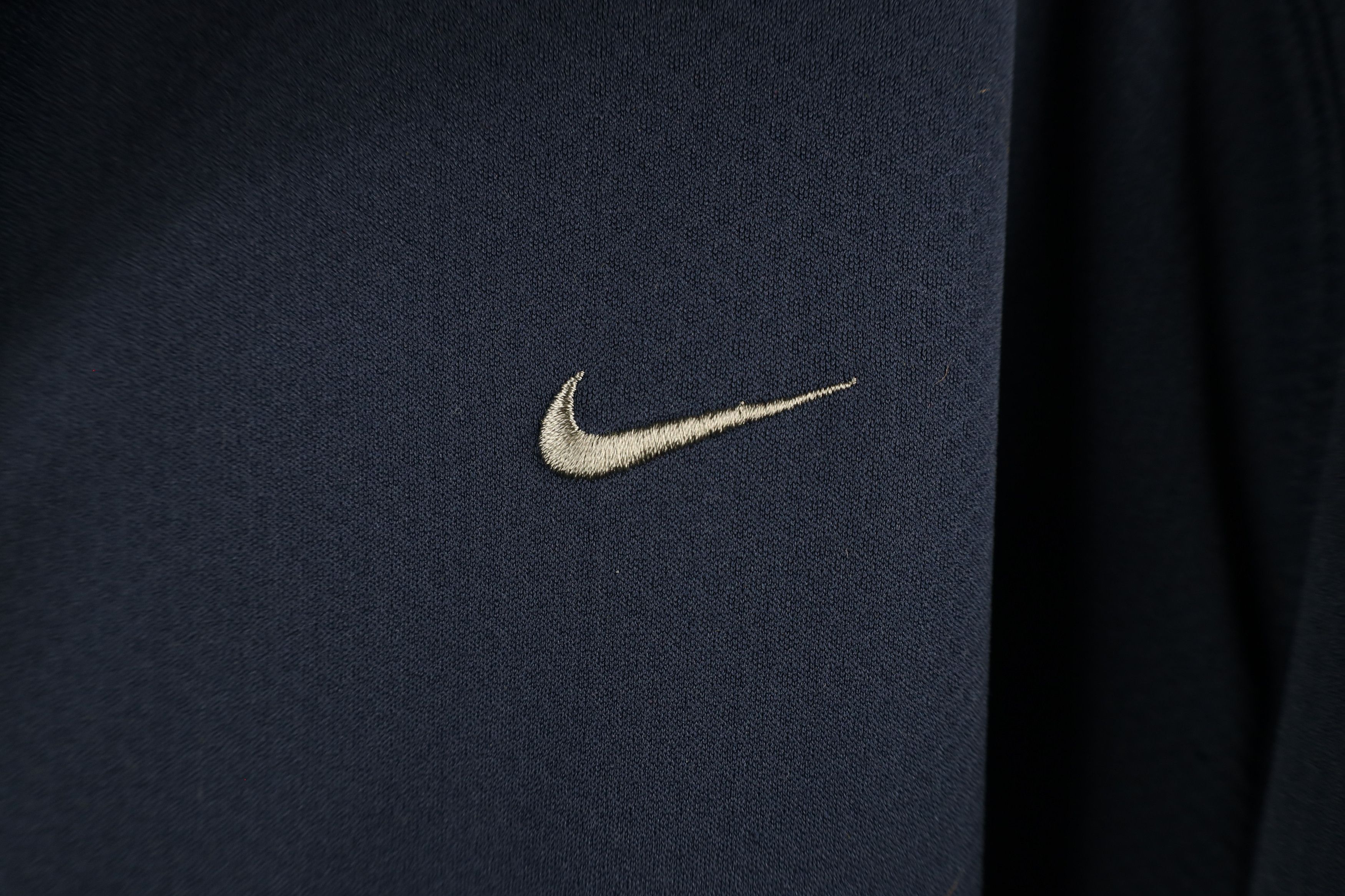 Nike × Vintage Vintage Nike Mini Swoosh Knit Full Zip Warm Up Jacket Blue Size US XL / EU 56 / 4 - 4 Thumbnail