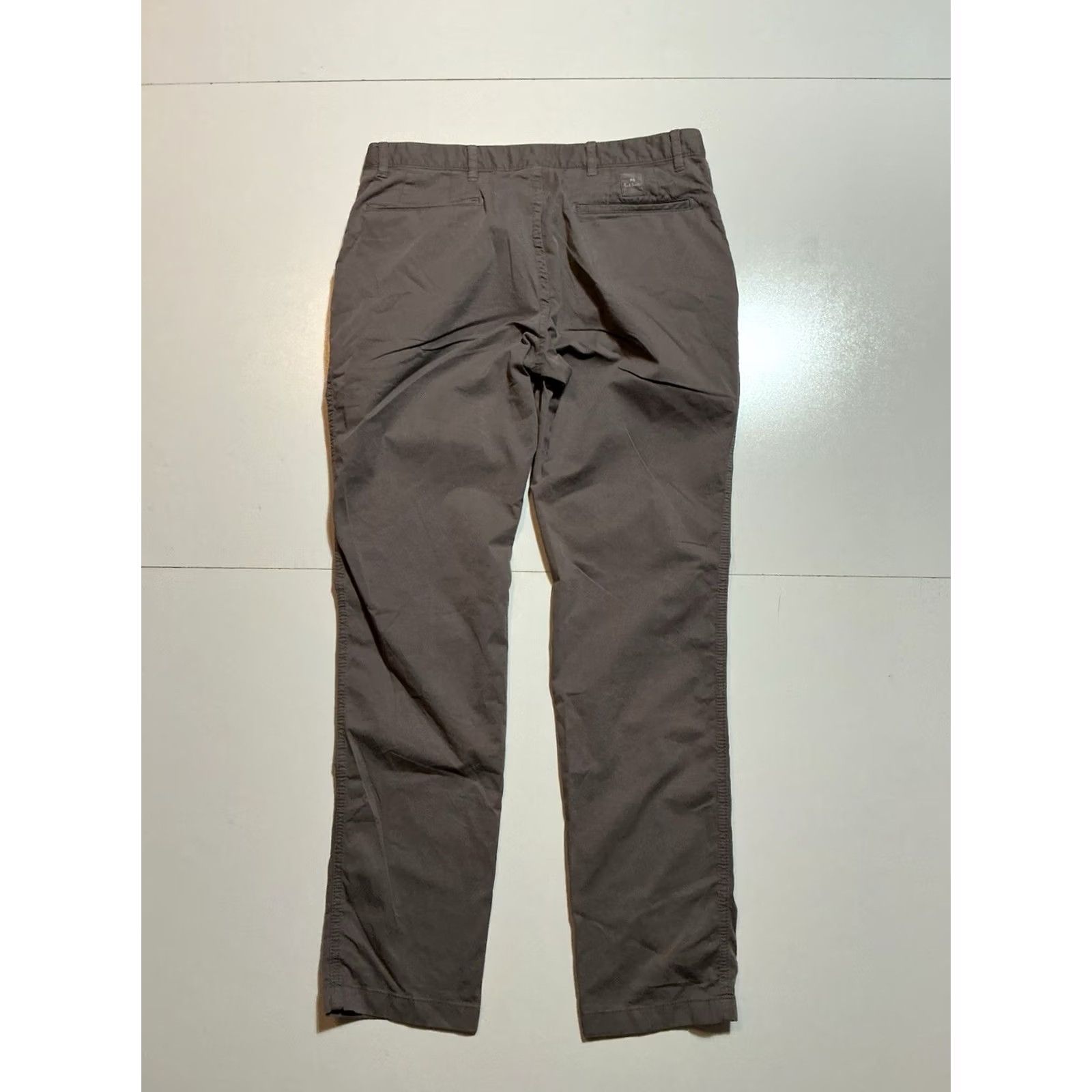 Paul Smith Paul Smith Chino Pants Mens Flat Front Organic Cotton Twill Gray 32 Regular Classic Casual Size US 32 / EU 48 - 3 Thumbnail