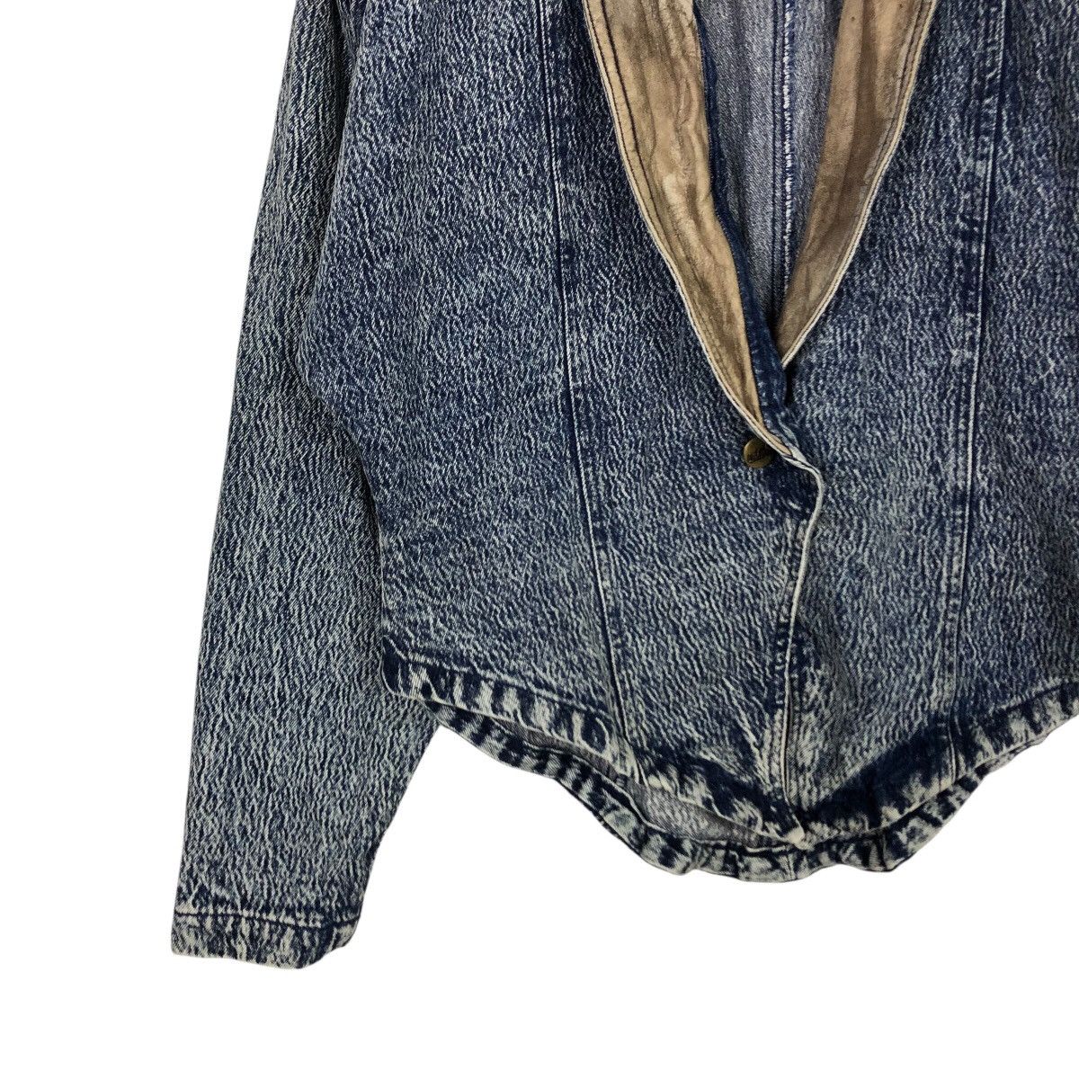 Japanese Brand 📌Vintage Cropped Biker Denim Jacket Livevire Issey Miyake Size US M / EU 48-50 / 2 - 5 Thumbnail