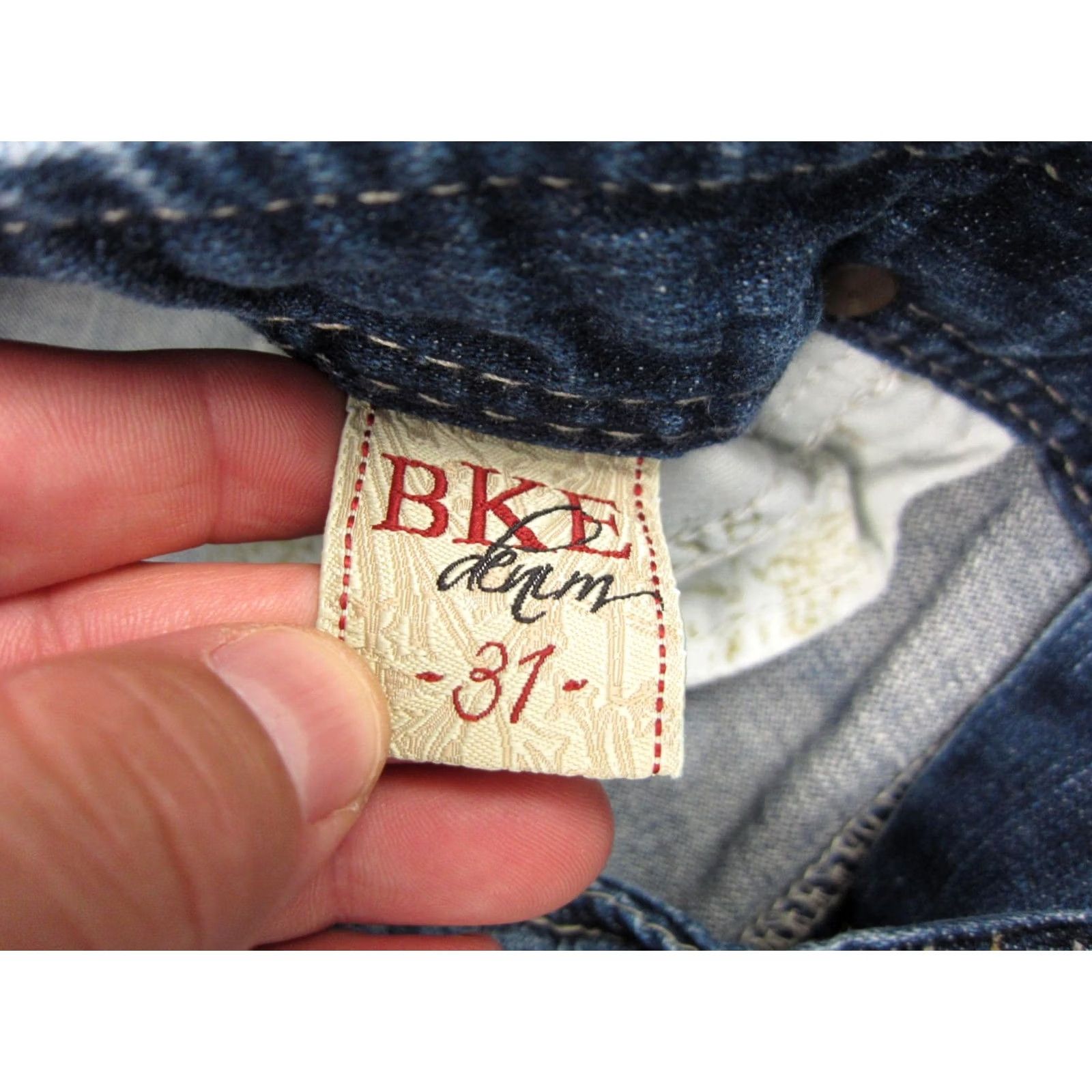 Vintage Buckle BKE Jeans Womens 31 x 21 Blue Denim Capri Cropped Wendi Stretch Bootcut Jeans Size 24" / US 00 / IT 34 - 5 Thumbnail
