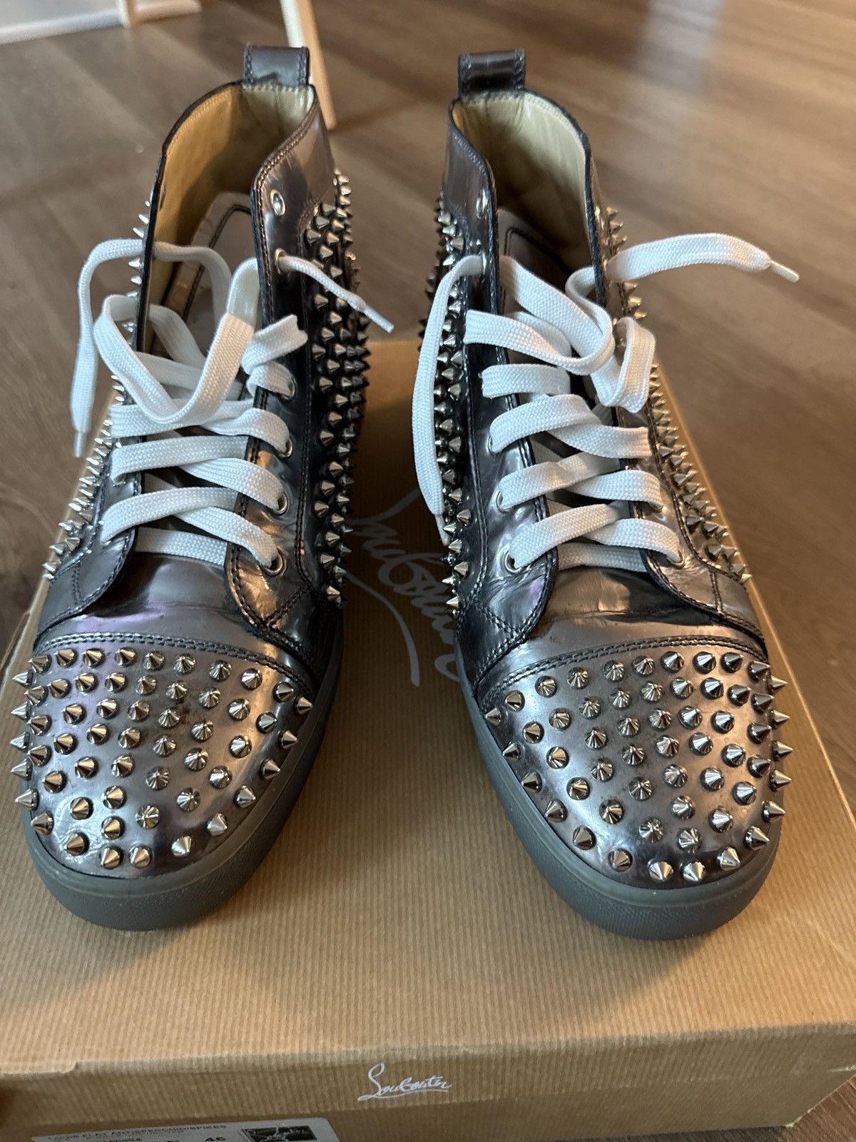 Christian Louboutin LOUIS FLAT ANTISPECCHIO/SPIKES Size US 11.5 / EU 44-45 - 7 Thumbnail