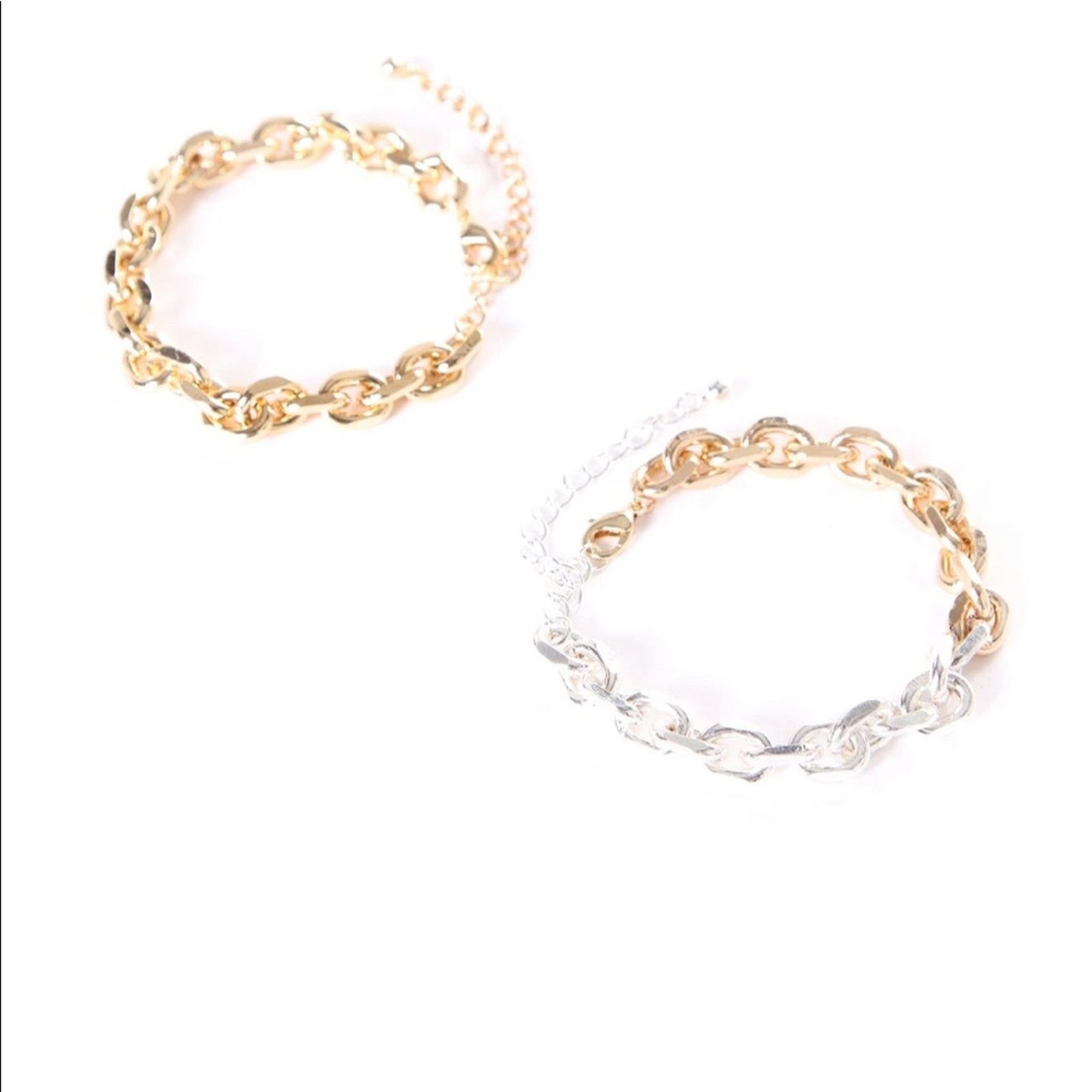 Other FASHION NOVA Bracelet Two Faced Bracelet Set Gold Combo NWT Size ONE SIZE - 4 Thumbnail