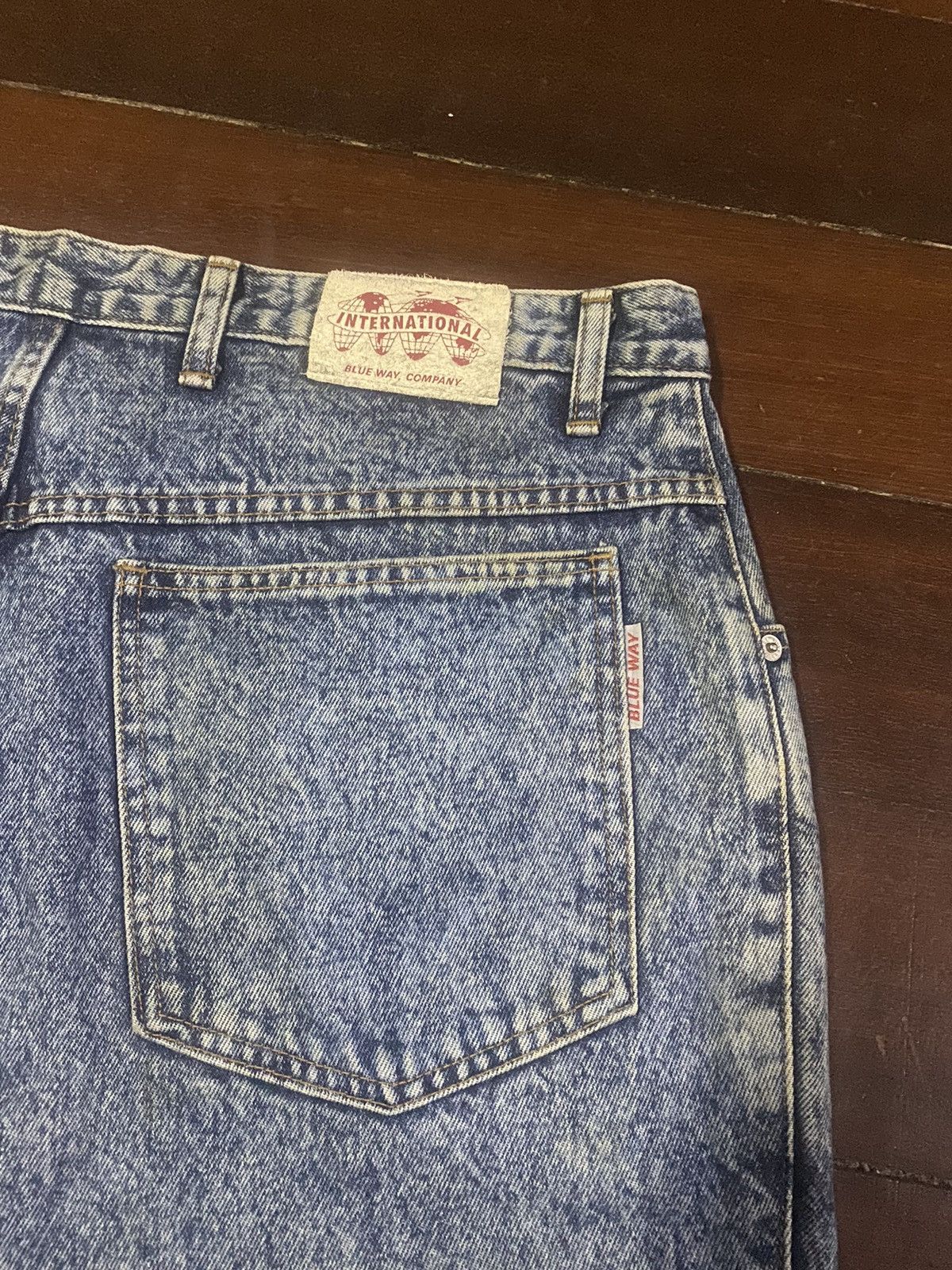 Blue Blue Japan × Designer Fire 🔥 BLUE WAY japan denim stone wash acid wash baggy Size US 38 / EU 54 - 12 Thumbnail