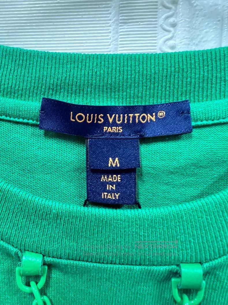 Louis Vuitton Louis Vuitton Green chain logo short sleeve T-shirt Size M / US 6-8 / IT 42-44 - 3 Thumbnail