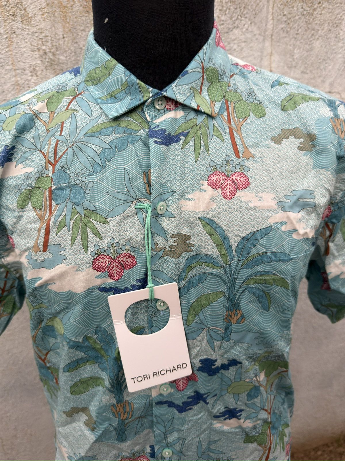 Tori Richard New Tori Richard Hawaiian Print Green Full Button Men's Med Size US M / EU 48-50 / 2 - 3 Thumbnail