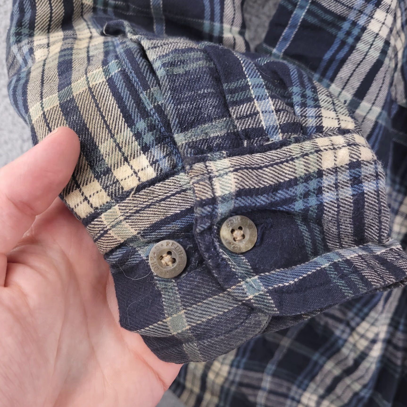 Vintage RedHead Hoodie Mens L Blue Outdoor Flannel Full Zip Relaxed Chore Work Casual Vintage? (But vintage No) Size US L / EU 52-54 / 3 - 2 Thumbnail