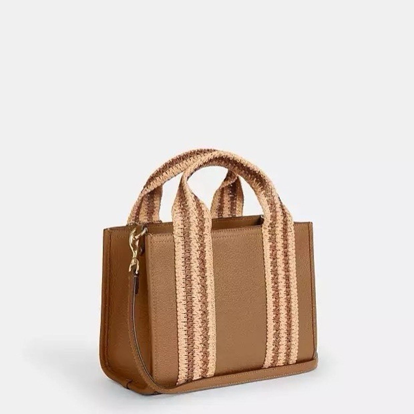 Coach NWT Coach Smith Tote Bag 24 CBG91 Straw Leather Honey Brown Size ONE SIZE - 9 Thumbnail