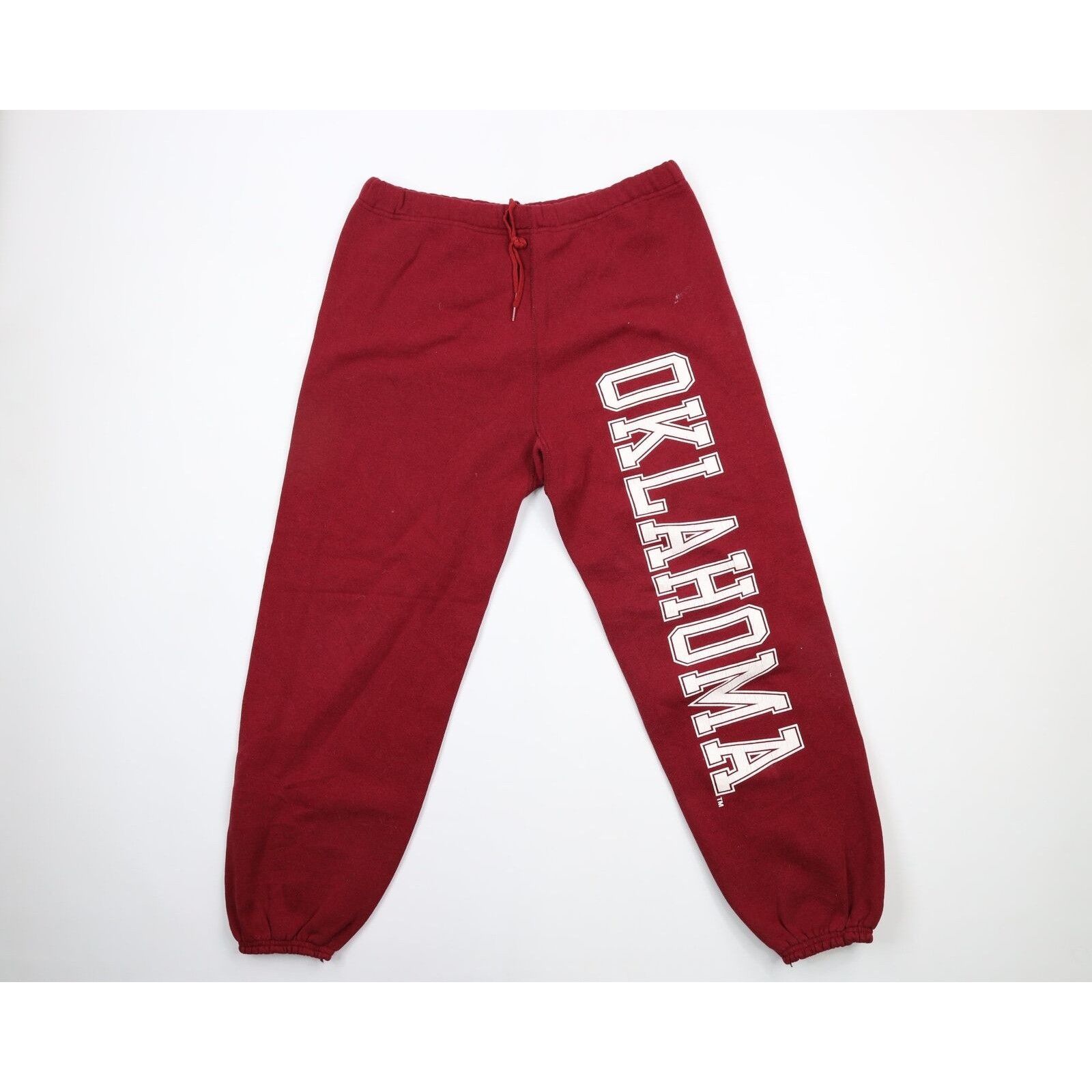 Vintage Vintage 90s Faded Heavyweight University of Oklahoma Joggers Size US 34 / EU 50 - 1 Thumbnail