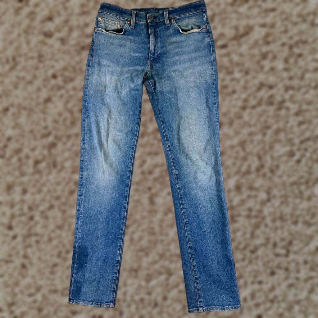 Levi's Levi's Levi's 511 Jeans Men Slim Straight Cotton Denim Blue 31x32 Light Wash 33 Regular Vintage No N/A Size US 33 - 1 Thumbnail