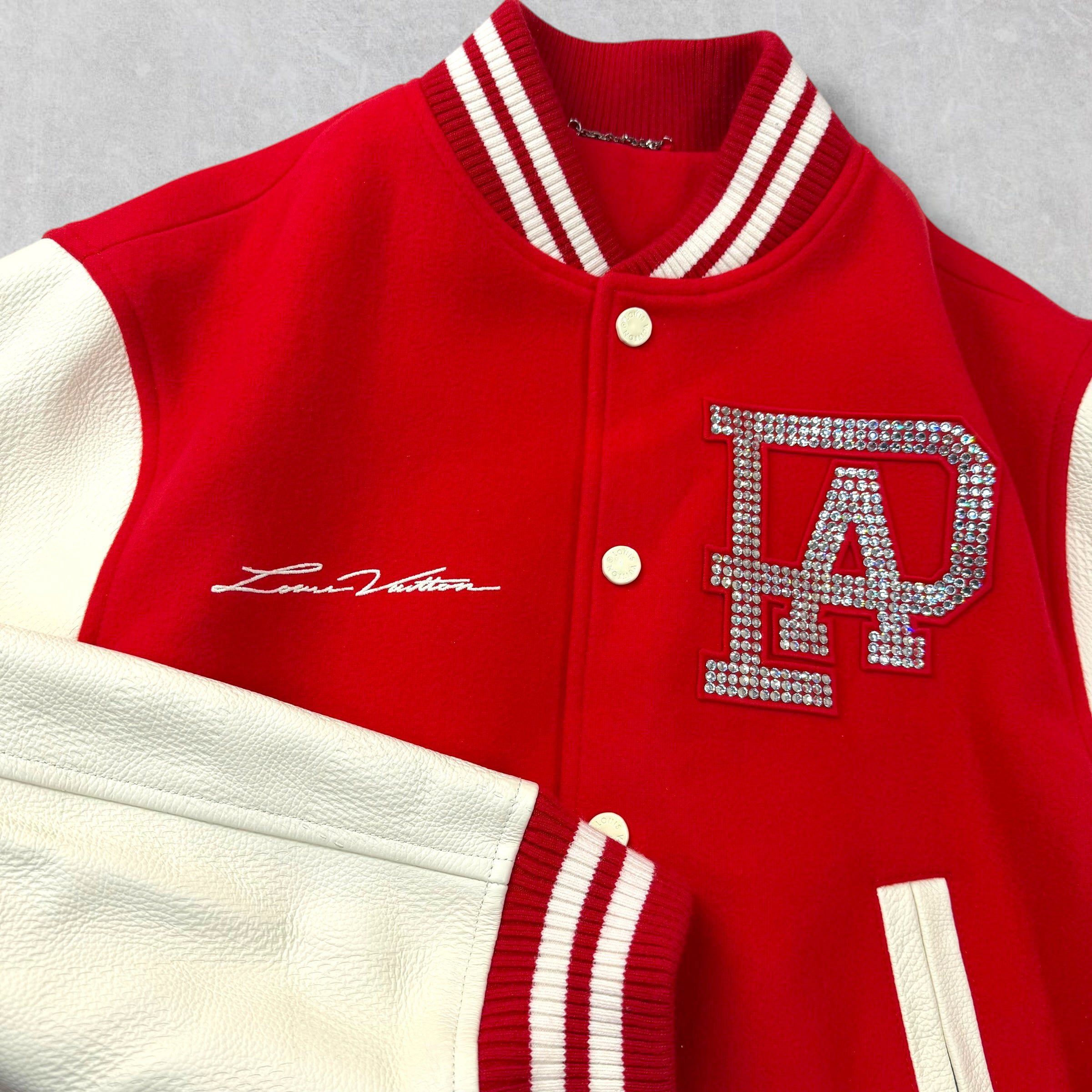Louis Vuitton Louis Vuitton Mix Leather Pearl/Crystal Varsity Blouson 52 ( Size US L / EU 52-54 / 3 - 5 Thumbnail
