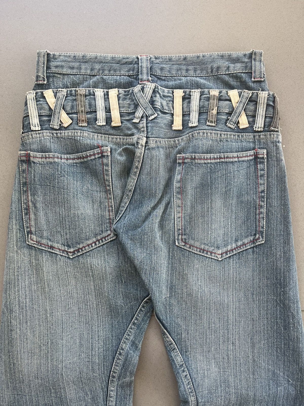 Beauty Beast JAPANESE DOUBLE WAIST POEM MEMORY SPECIAL DENIM JEANS PUNK Size US 30 / EU 46 - 4 Thumbnail