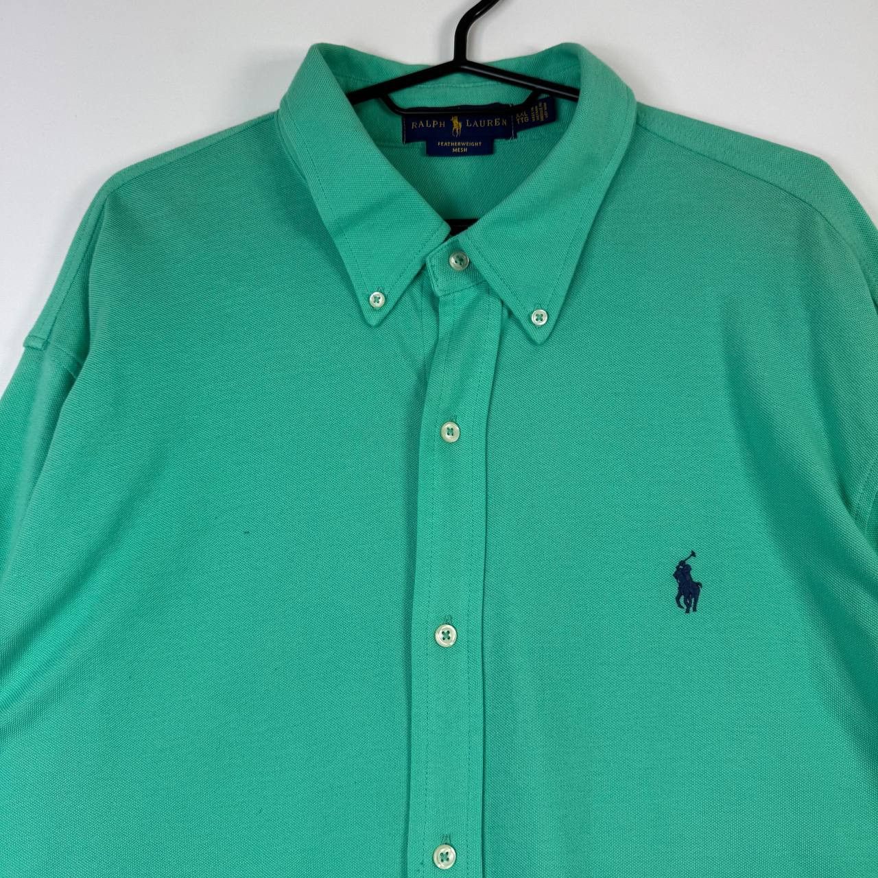 Polo Ralph Lauren Ralph Lauren Mens Green Featherweight Mesh Button Down XXL Size US XXL / EU 58 / 5 - 2 Thumbnail