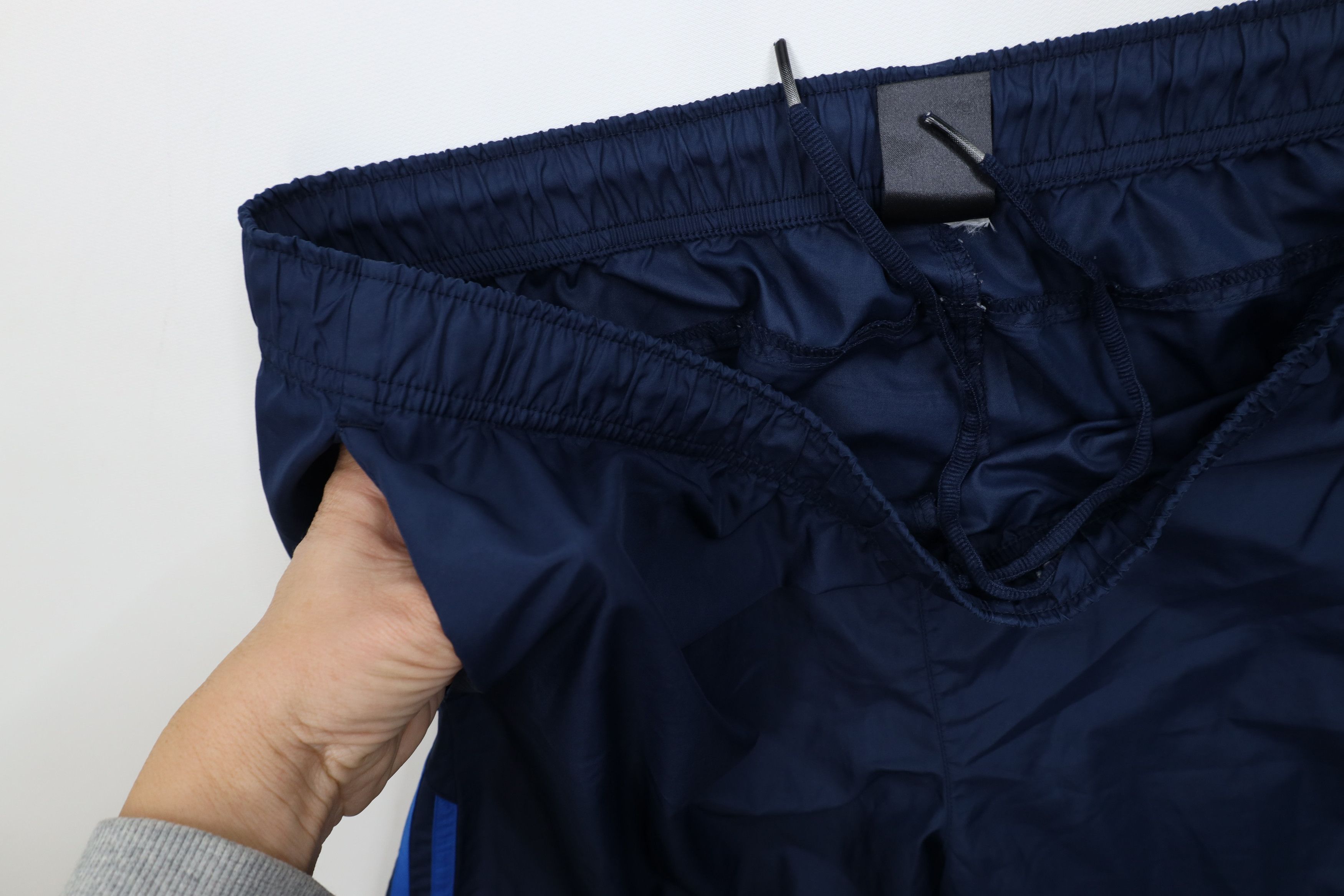 Adidas Vintage Y2K Adidas Striped Wide Leg Windbreaker Pants Blue Size US 38 / EU 54 - 5 Thumbnail