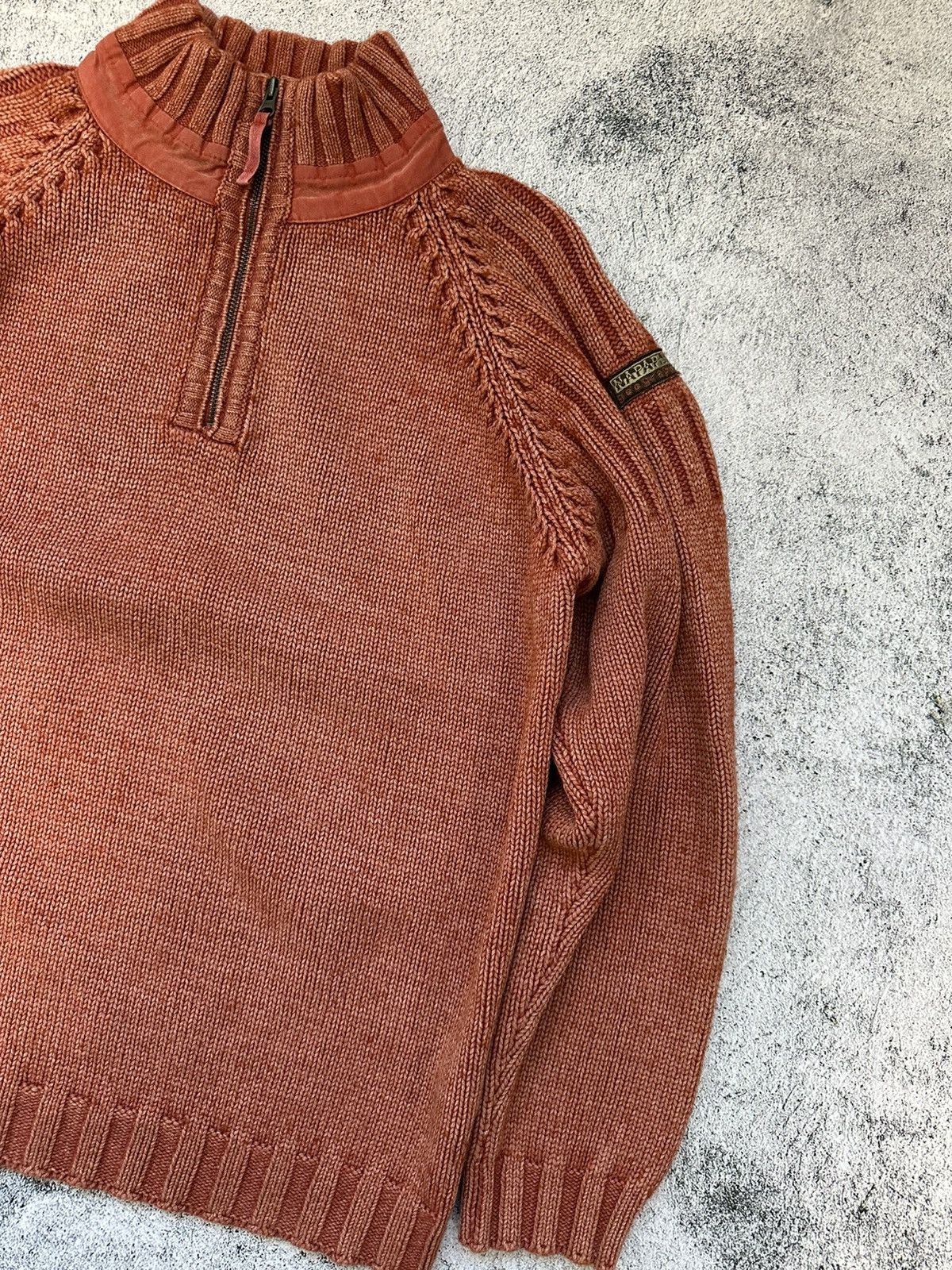 Napapijri Vintage Napapijri 1/4 Zip Heavy Knit Sweater Made in Italy Size US L / EU 52-54 / 3 - 5 Thumbnail