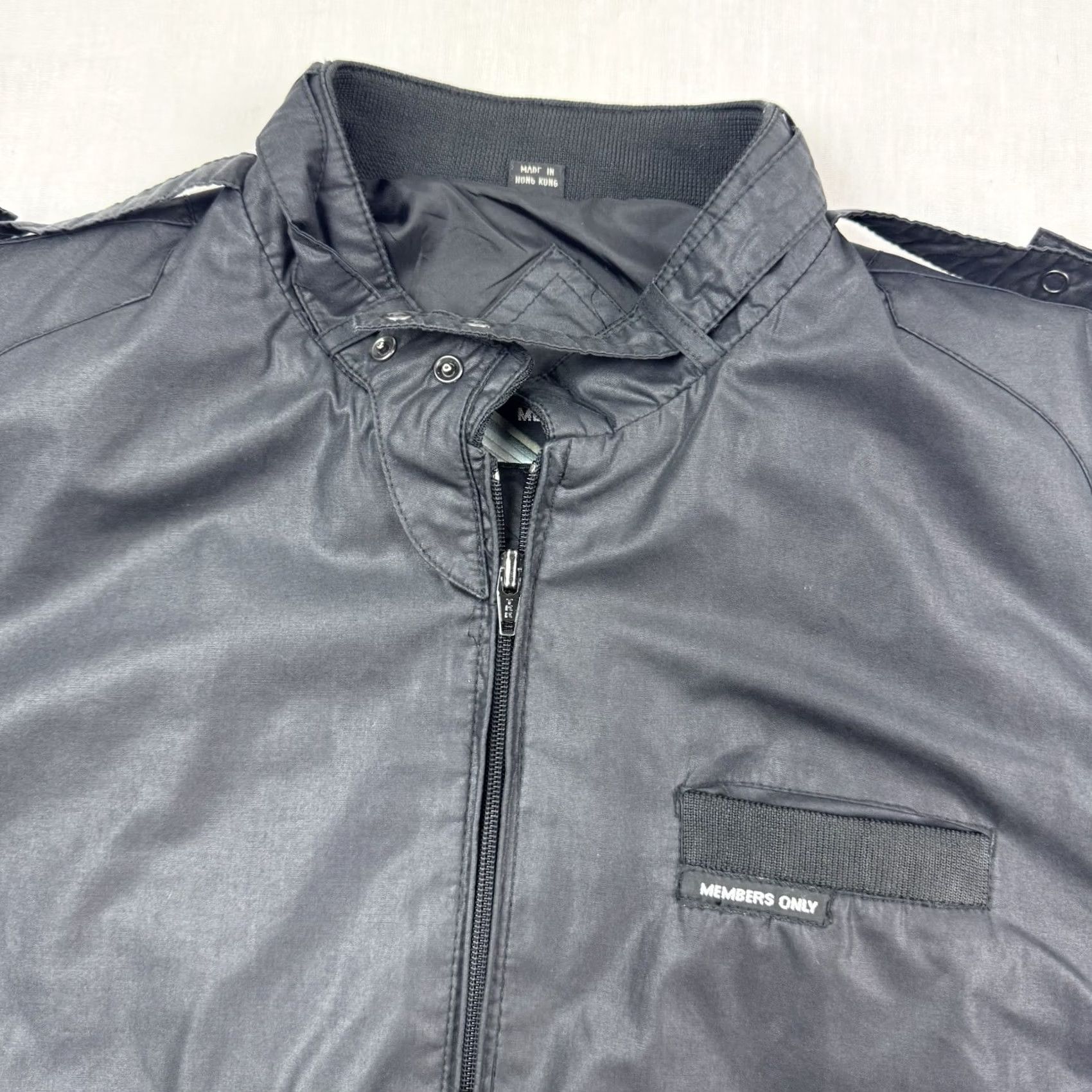 Members Only VINTAGE Members Only Windbreaker Jacket Adult M Black 80s 90s Classic Full Zip Mens Size US M / EU 48-50 / 2 - 2 Thumbnail