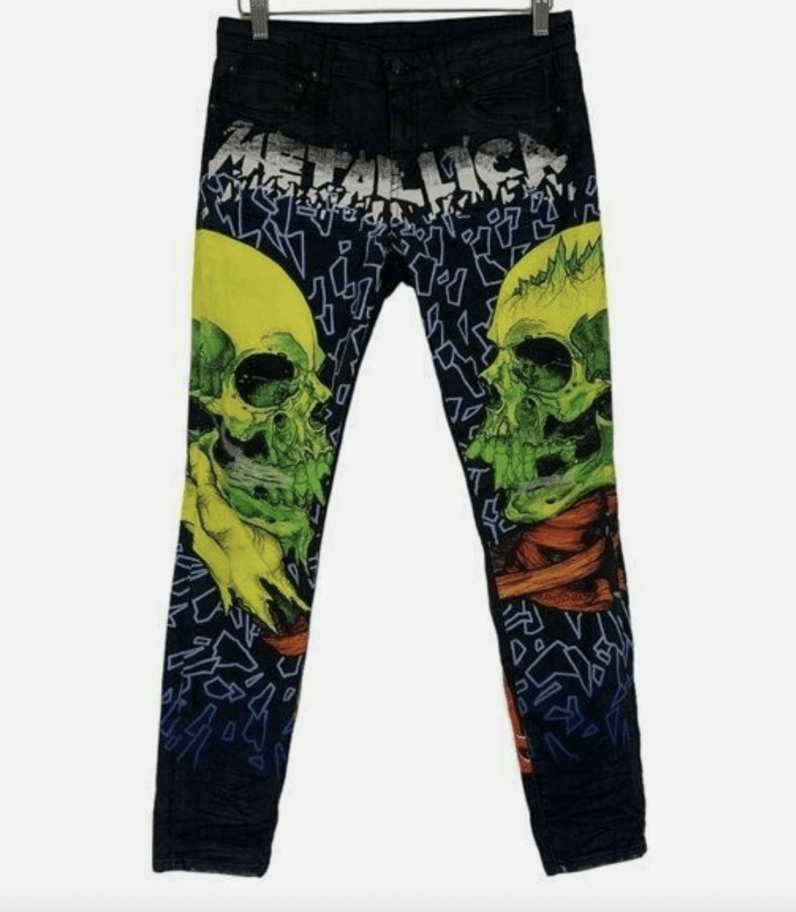 R13 R13 Metallica Skull Print Jeans Size US 28 / EU 44 - 1 Thumbnail