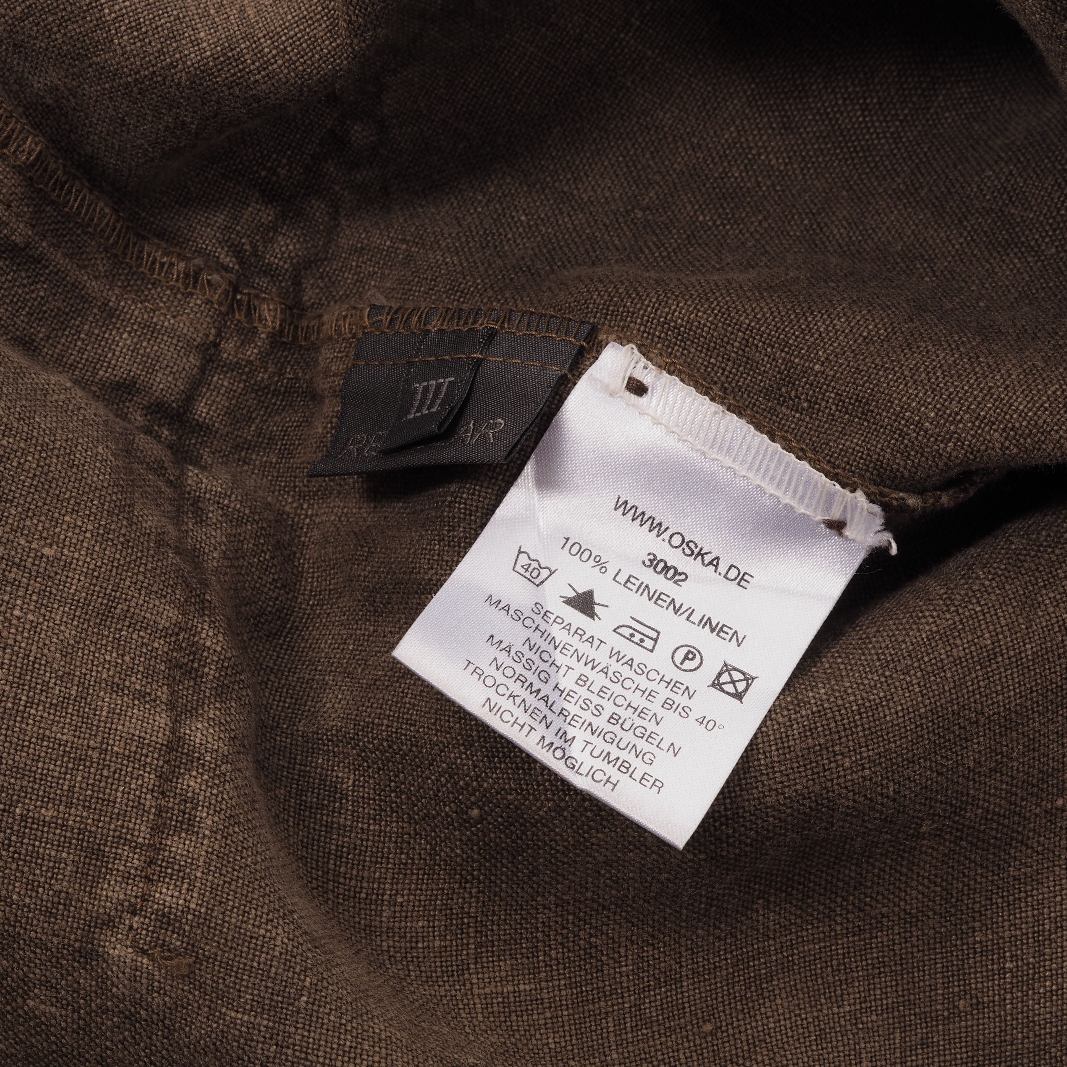 Annette Gortz × Other × Rundholz OSKA Beige Brown Linen 3/4 Sleeve Boho Blouse Top Size L / US 10 / IT 46 - 6 Thumbnail