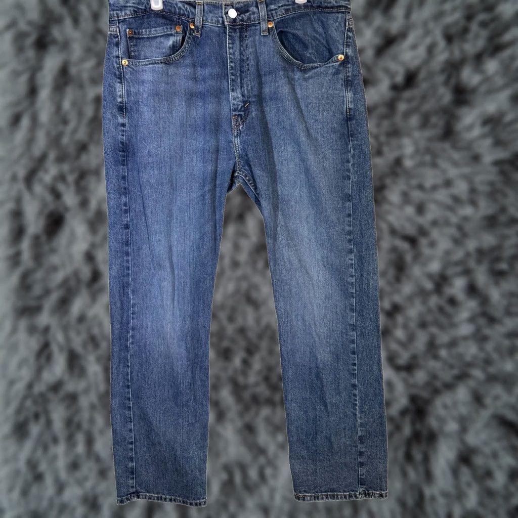 Levi's Levi’s 505 Jeans Men 34x30 Regular Fit Mid Rise Straight Leg Blue Denim Size US 34 / EU 50 - 1 Thumbnail