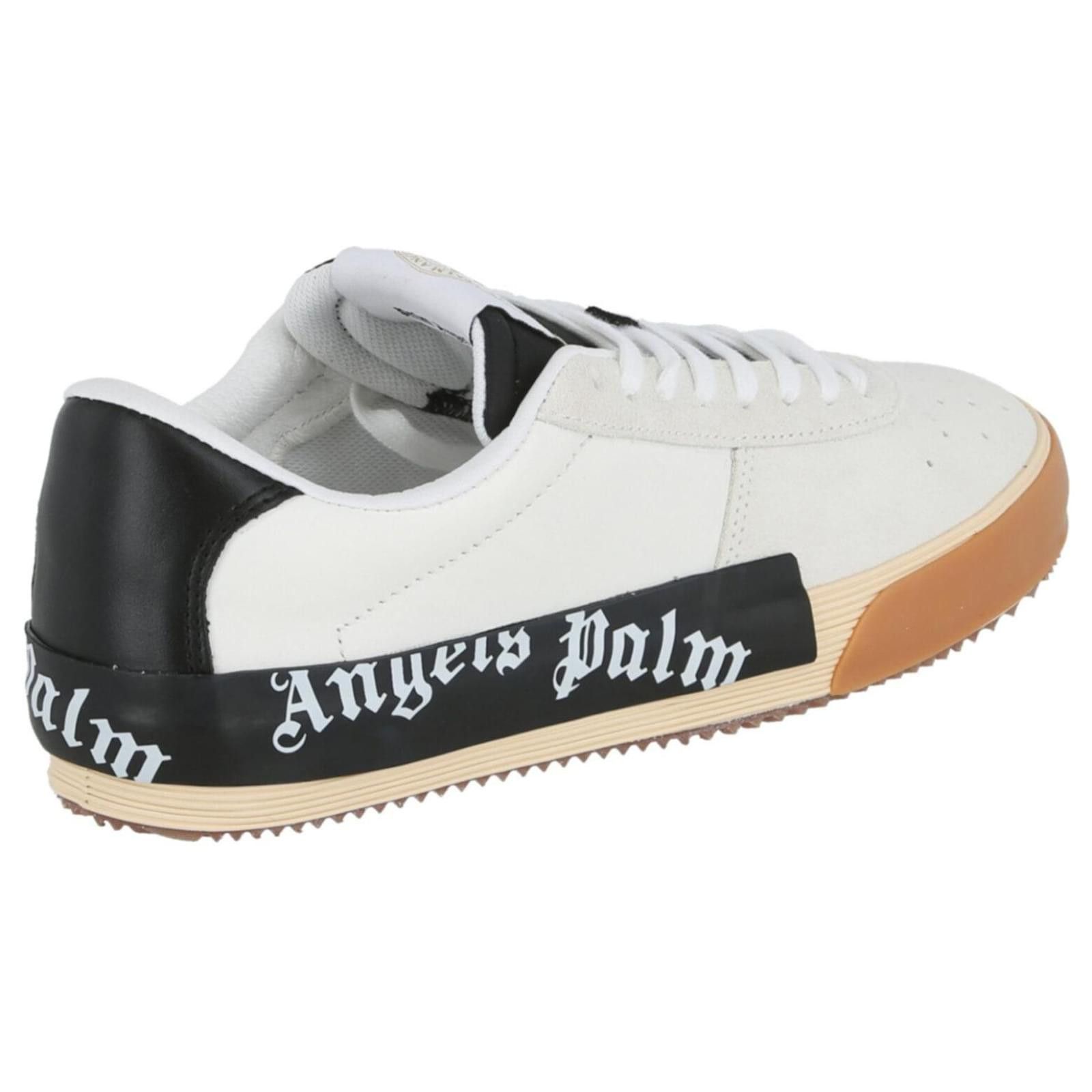 Palm Angels o1y0325 Logo Low-Top Sneakers in Grey/Black Size US 12 / EU 45 - 3 Thumbnail