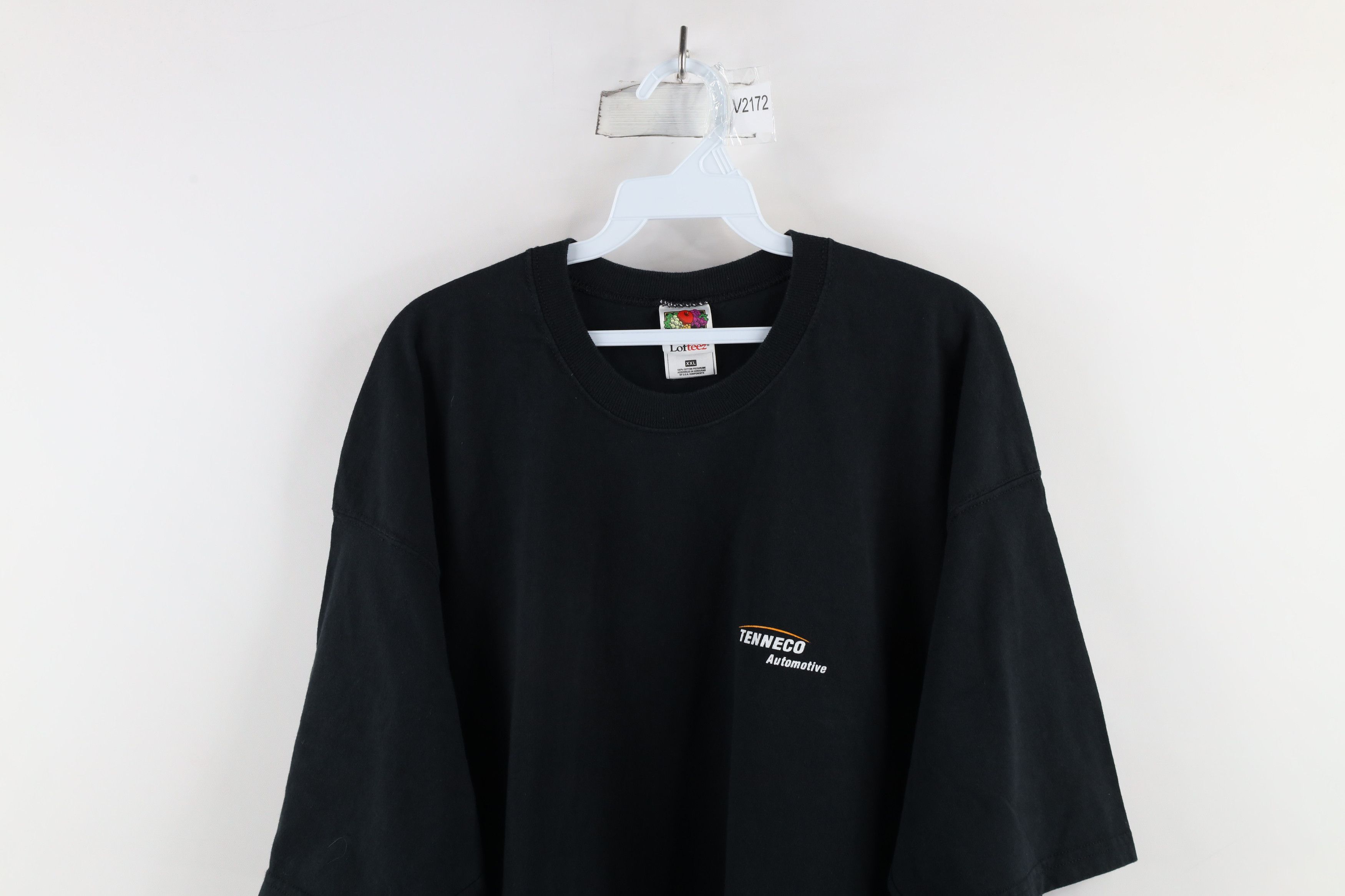 Vintage Vintage 90s Tenneco Automotive Drag Racing T-Shirt Black Size US XXL / EU 58 / 5 - 2 Thumbnail