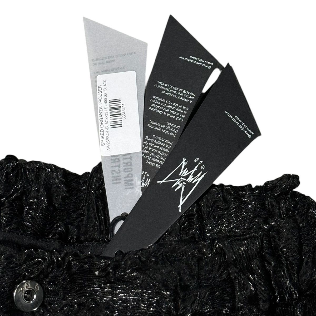 Marc Jacques Burton $1,400 spiked organza pleated pant Size US 32 / EU 48 - 4 Thumbnail