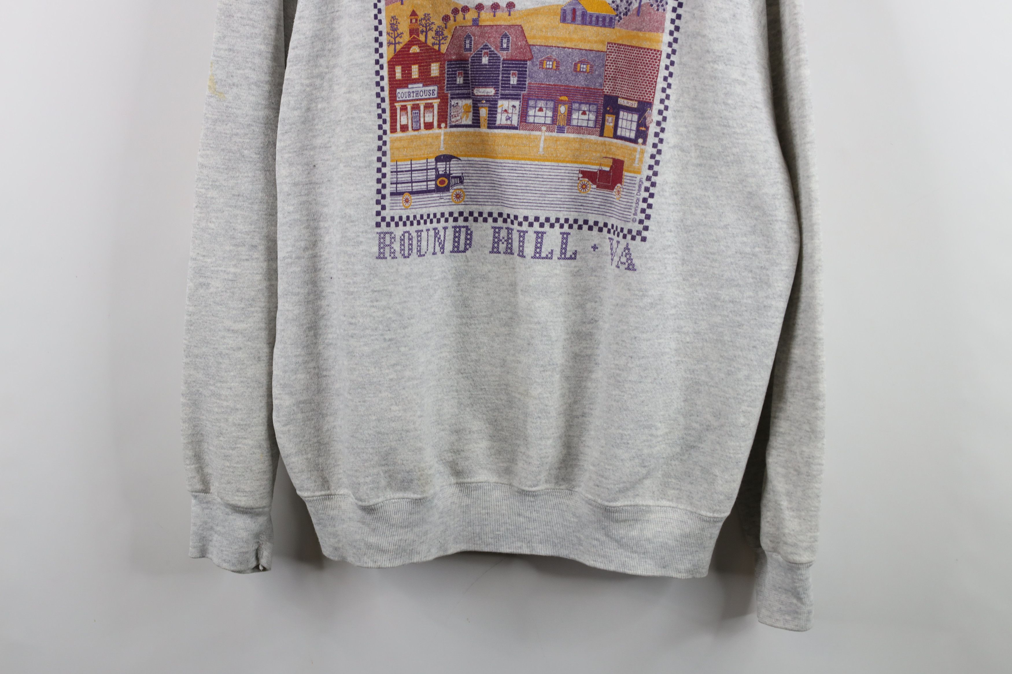 Vintage Vintage 90s Country Virginia Collared Sweatshirt Gray USA Size XL / US 12-14 / IT 48-50 - 3 Thumbnail