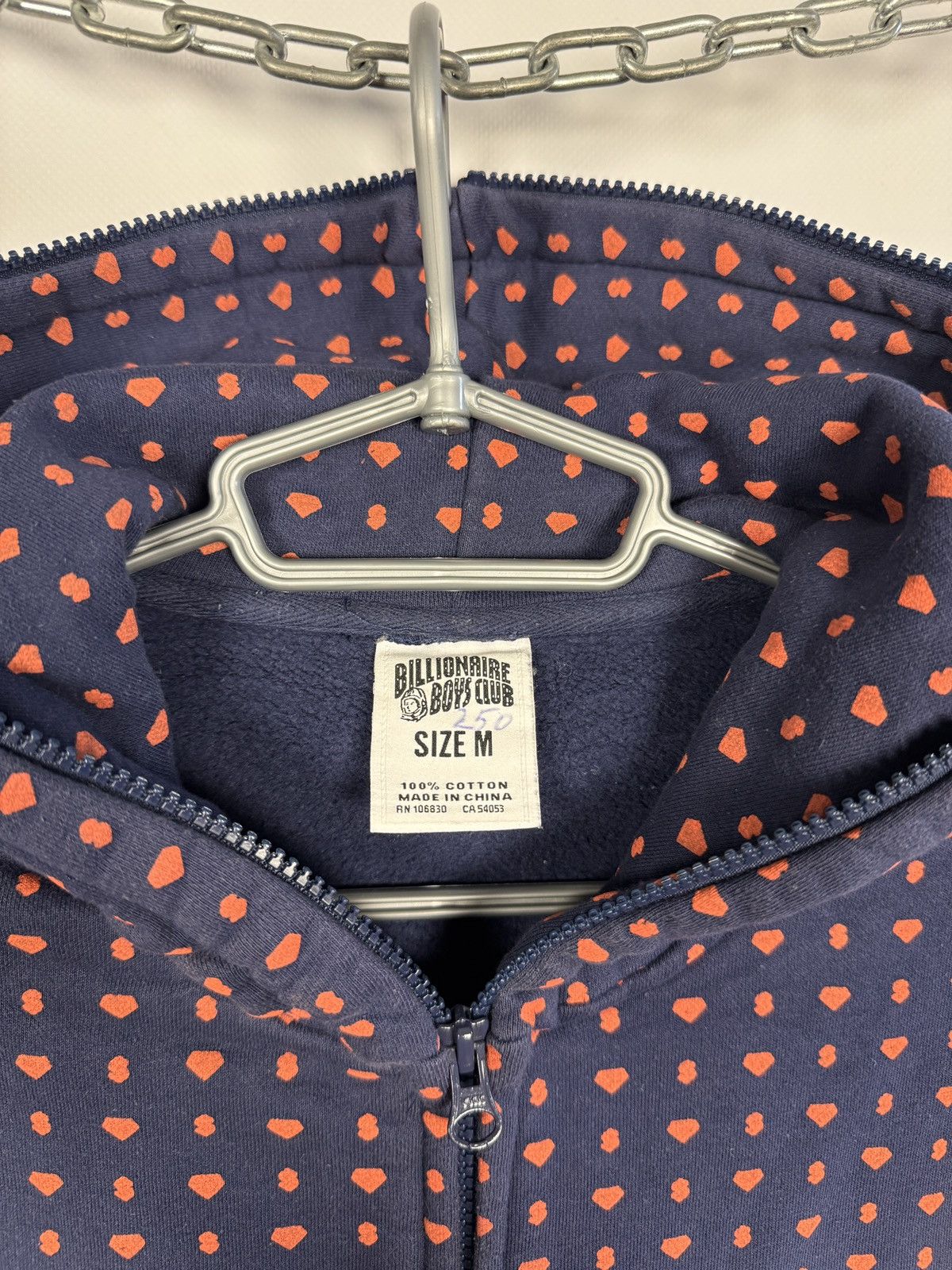 Billionaire Boys Club Billionaire Boys Club Full Zip Hoodie Heart Print Y2K Size M Size US M / EU 48-50 / 2 - 9 Thumbnail