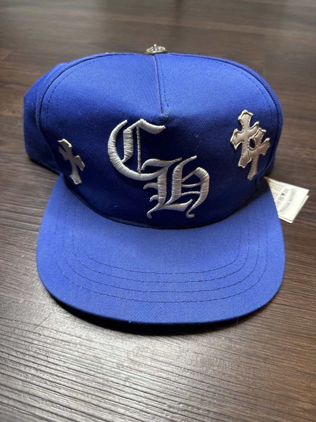 Chrome Hearts Chrome Hearts Cross Patch Baseball Blue Hat Size ONE SIZE - 1 Thumbnail