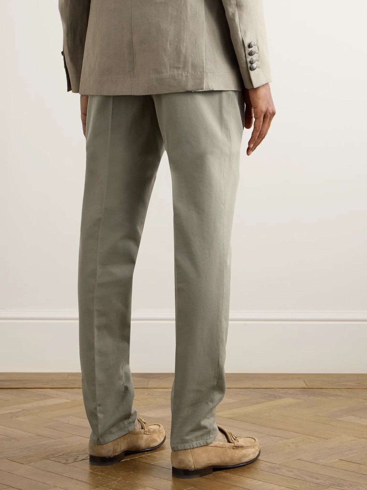 Brunello Cucinelli Brunello Cucinelli Twisted Cotton Gabardine Trousers Size US 38 / EU 54 - 4 Thumbnail