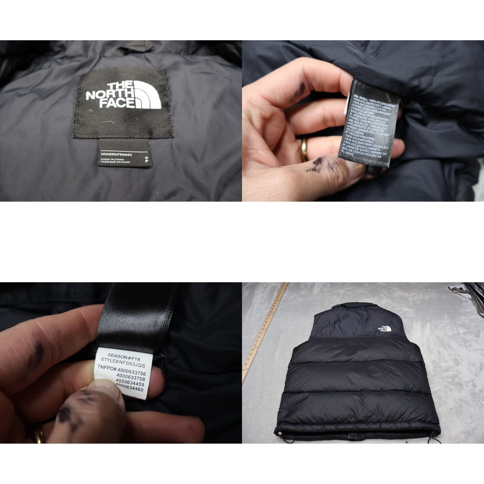 The North Face VINTAGE North Face Down Vest Womens Small Black 1996 Retro Nuptse Insulated Puffer LOGO Size S / US 4 / IT 40 - 8 Thumbnail