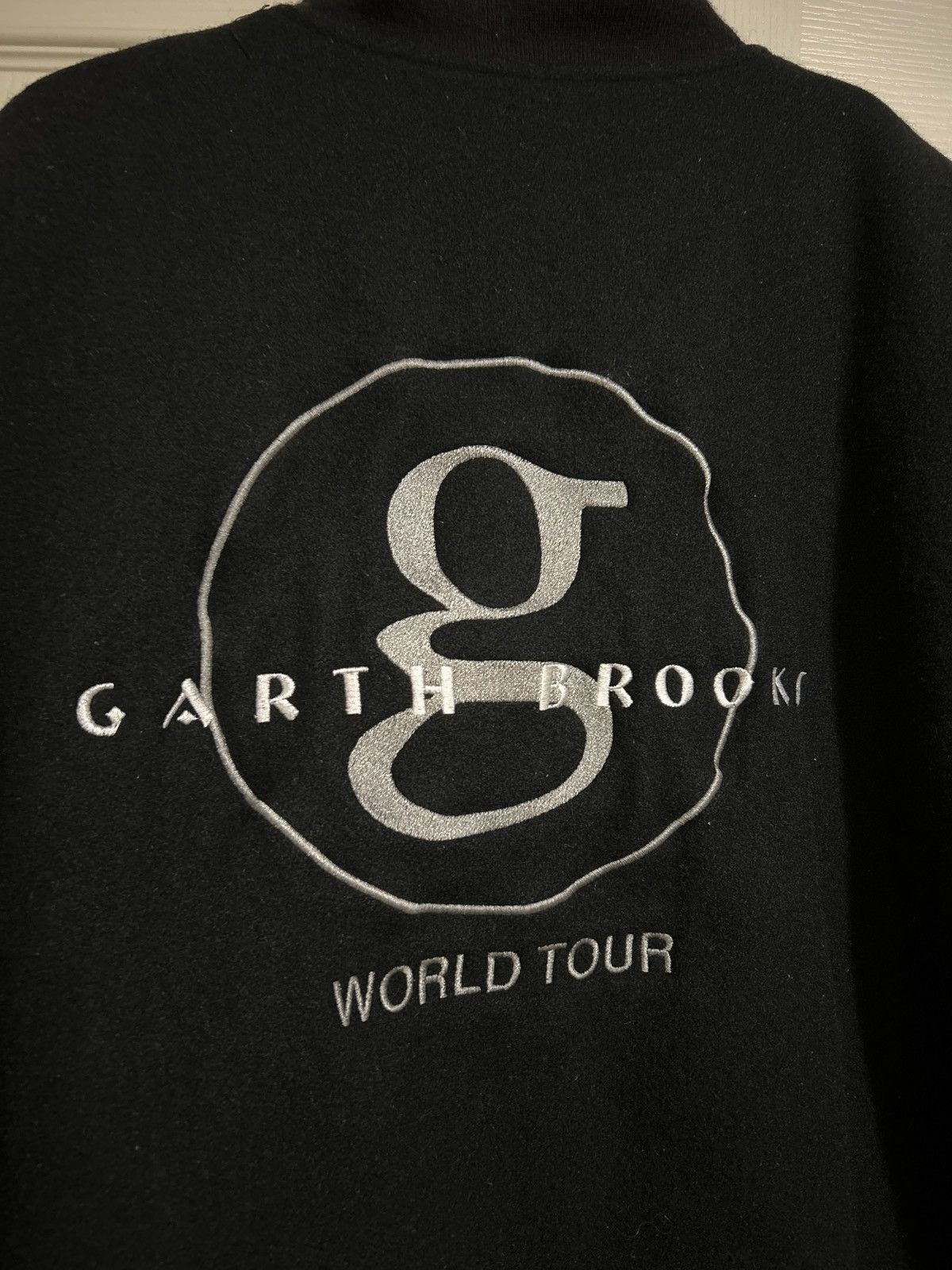 Band Tees × Vintage Vintage 90s Garth Brooks world tour varsity jacket Size US L / EU 52-54 / 3 - 4 Thumbnail