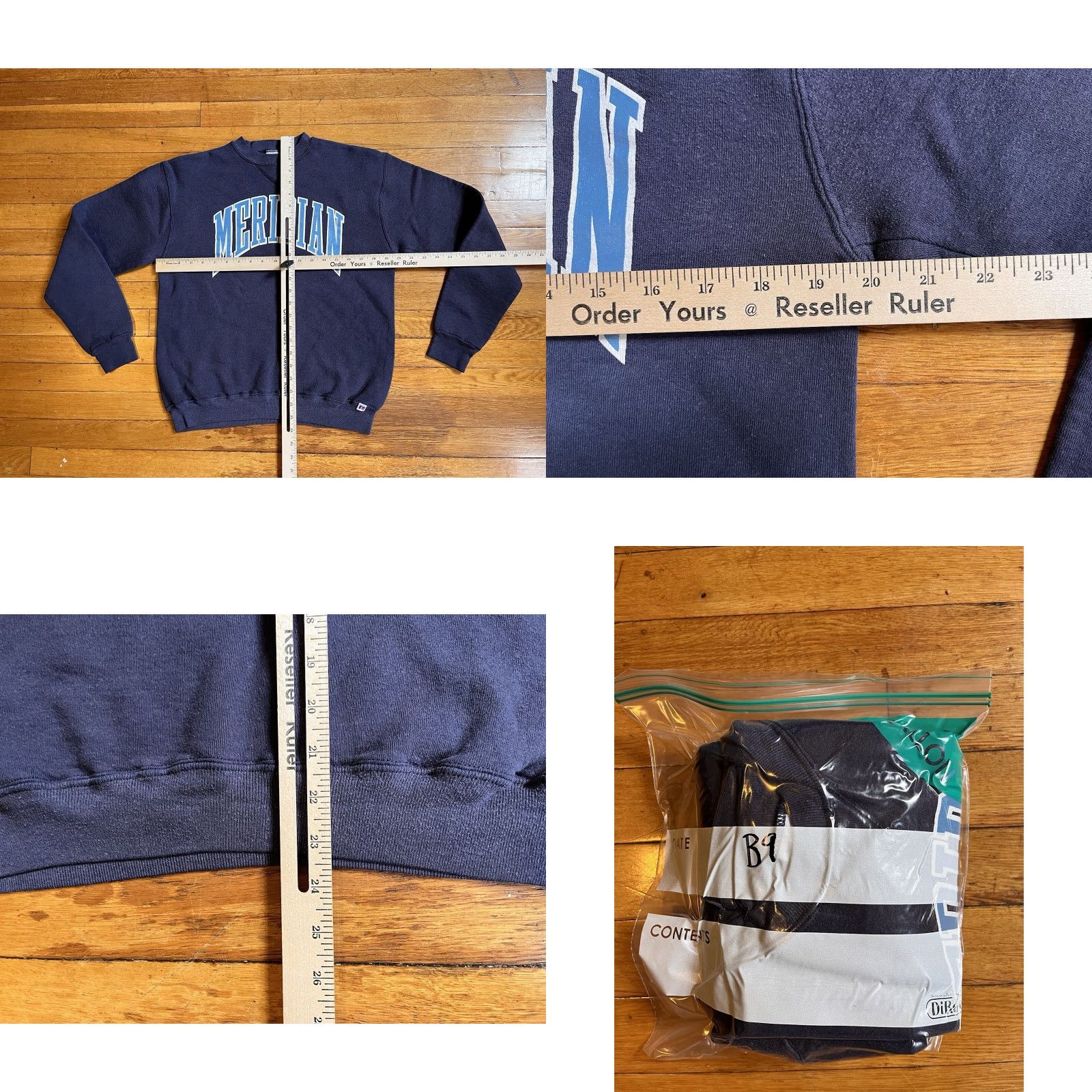 Russell Athletic VINTAGE Russell Athletic Meridian University Sweatshirt Men’s Medium Blue 90s Size US M / EU 48-50 / 2 - 8 Thumbnail