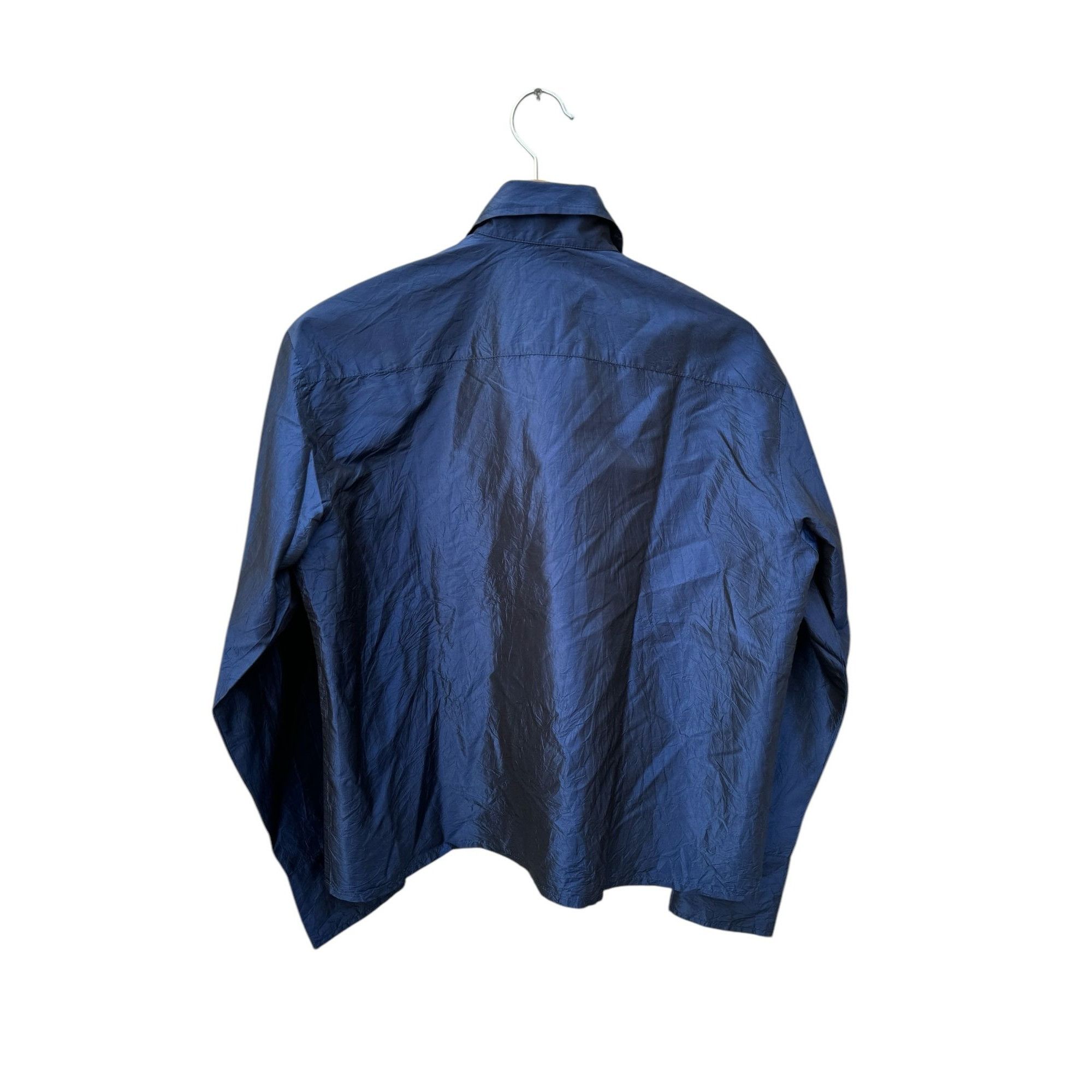 Yves Saint Laurent Vintage Navy Silk Shirt Size M / US 6-8 / IT 42-44 - 2 Thumbnail