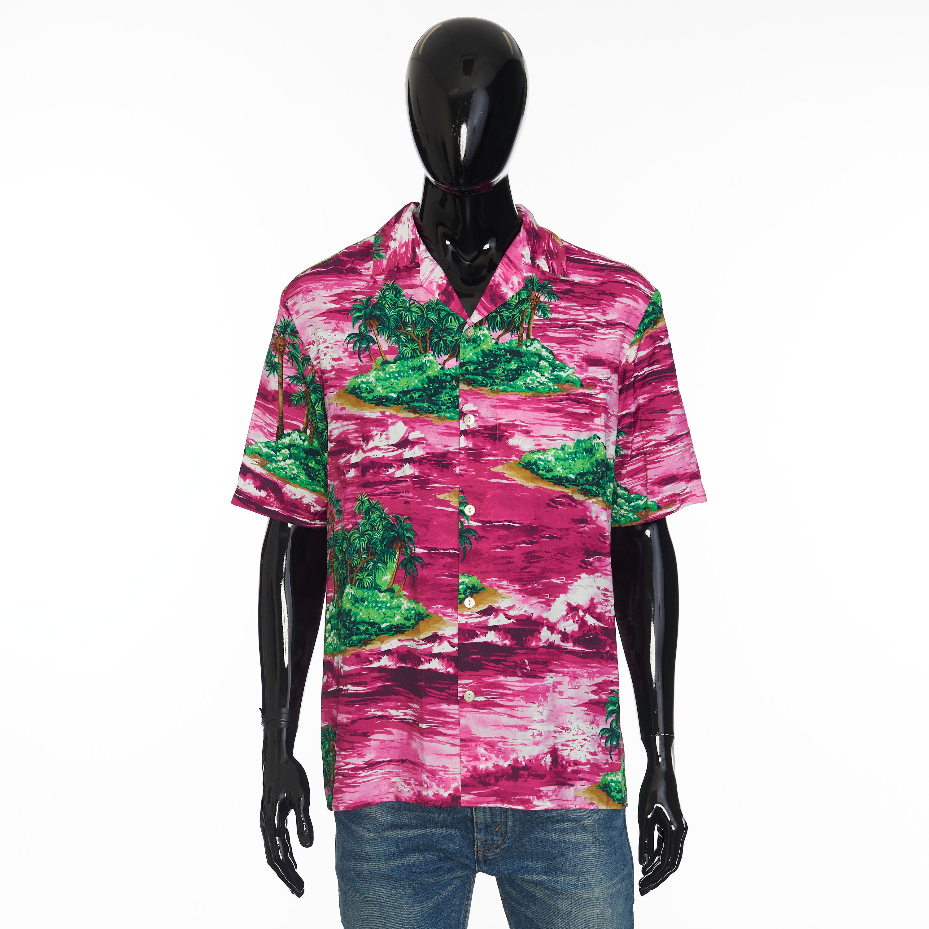 Gucci Multicolor Viscose Bowling Shirt With Island Print Size US S / EU 44-46 / 1 - 1 Thumbnail